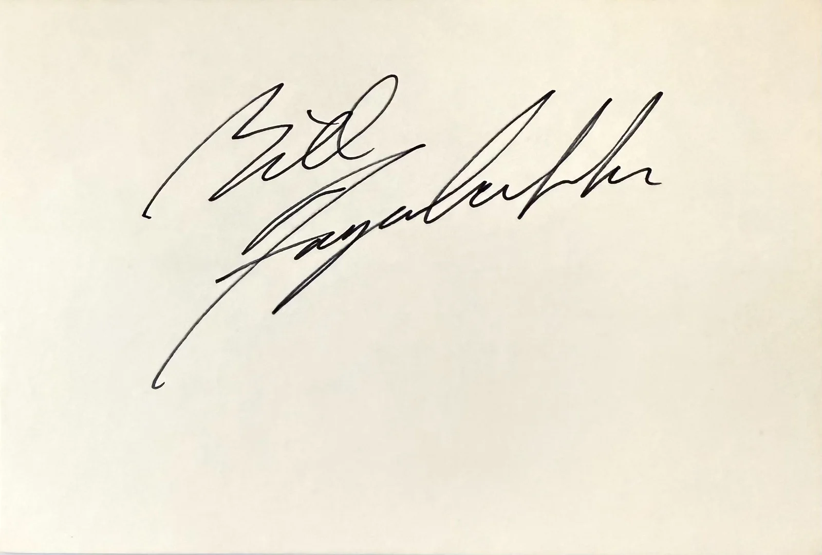Bill Fagerbakke — BILL FAGERBAKKE Signed Autographed 4"x 6 INDEX CARD SpongeBob SquarePants COACH
