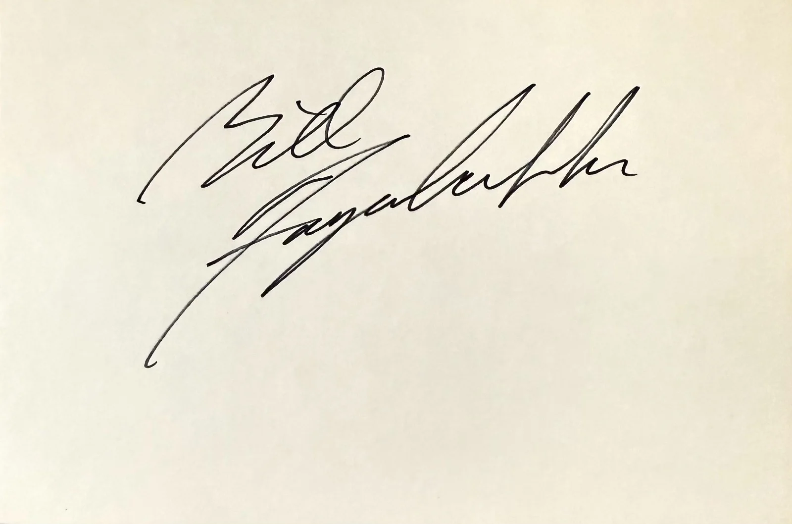 Bill Fagerbakke — BILL FAGERBAKKE Signed Autographed 4"x 6 INDEX CARD SpongeBob SquarePants COACH, изображение 3