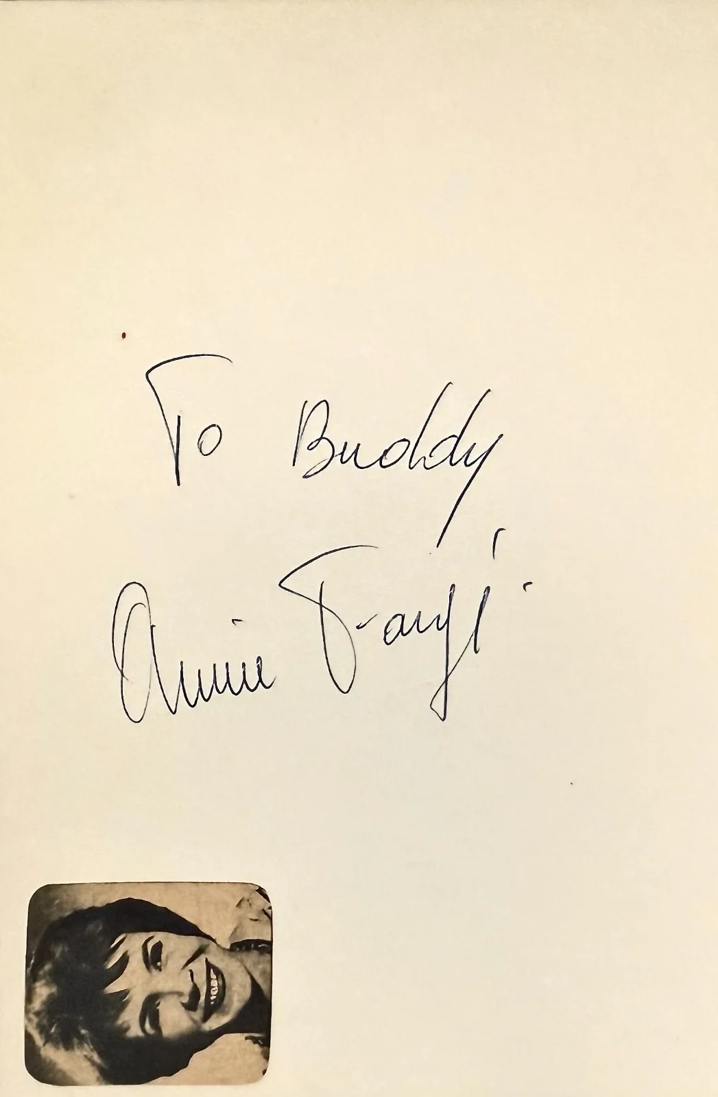 Annie Fargue — ANNIE FARGUE Signed Autographed 4x6 INDEX CARD On Trial Woman in Chains ANGEL