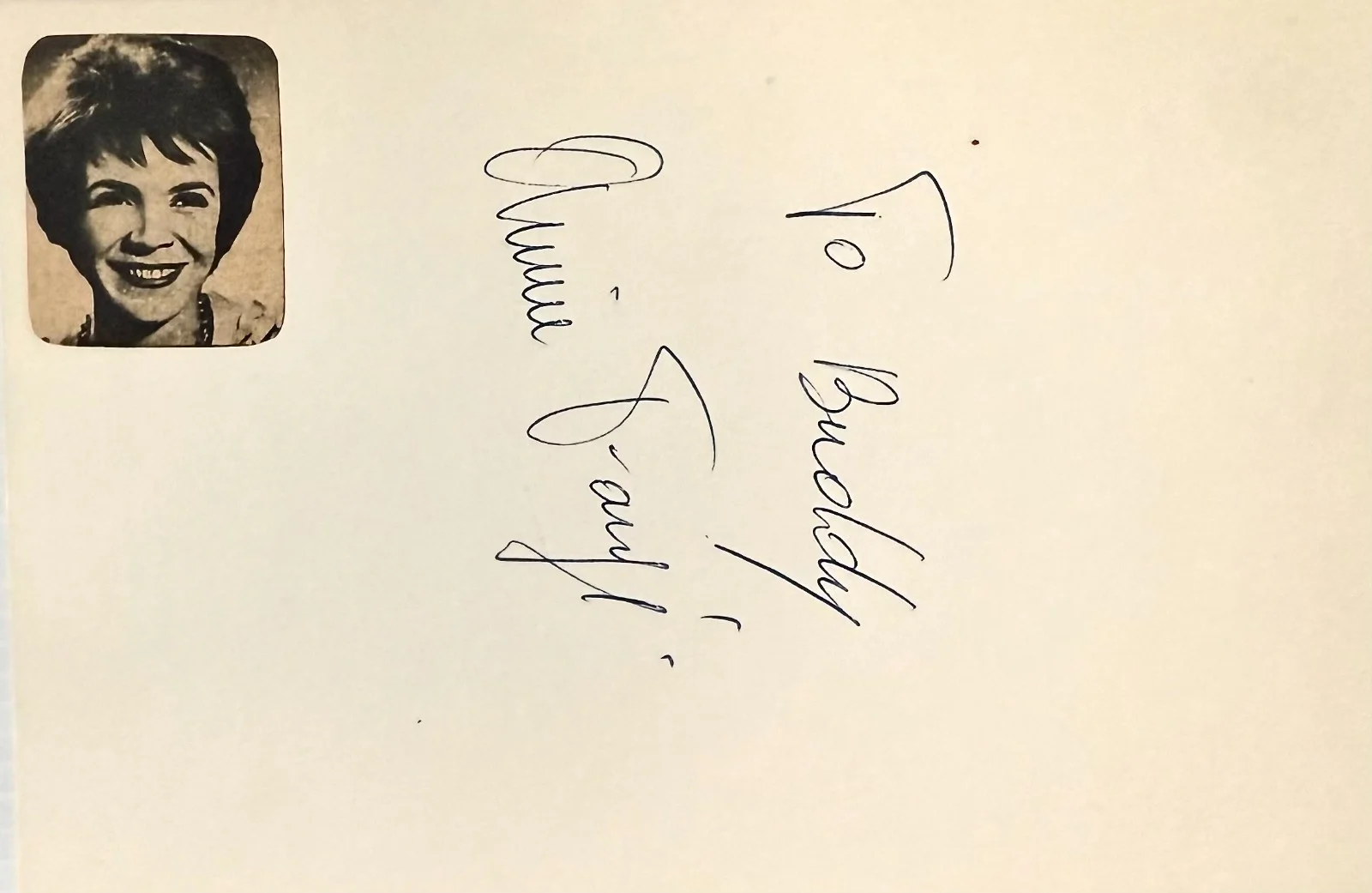 Annie Fargue — ANNIE FARGUE Signed Autographed 4x6 INDEX CARD On Trial Woman in Chains ANGEL, изображение 3