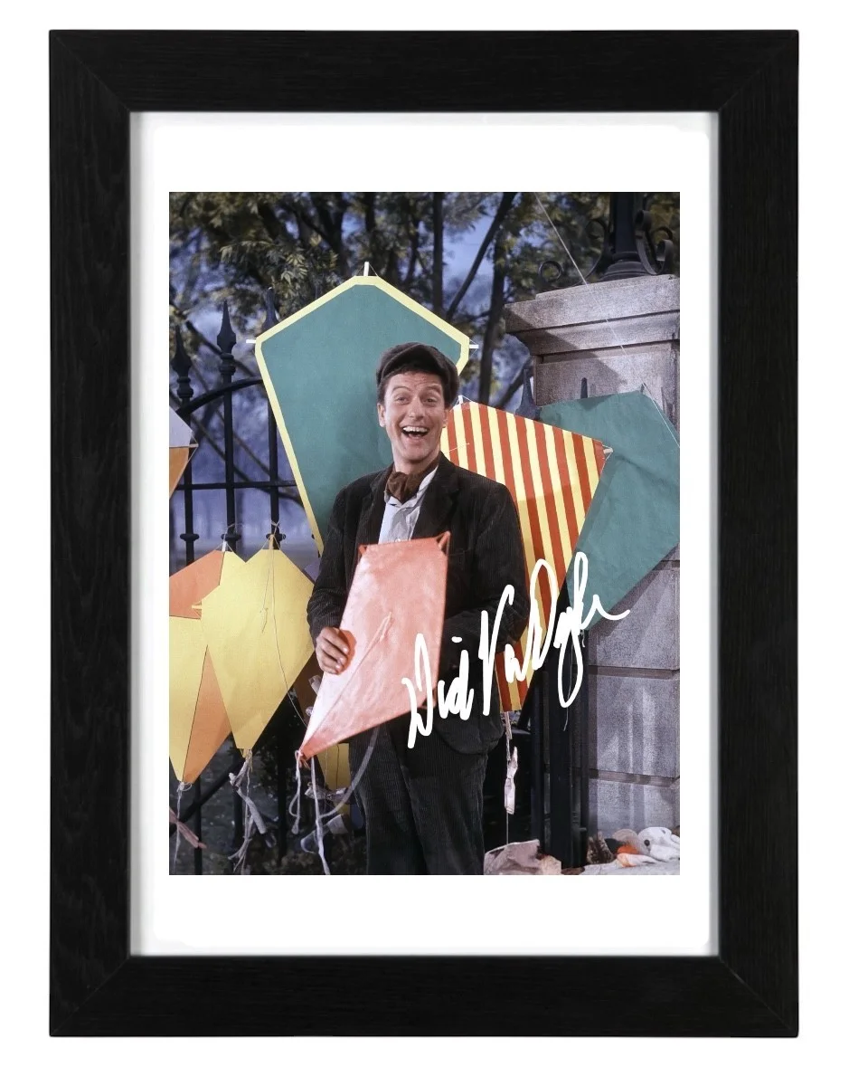 Dick Van Dyke Signed Autograph PHOTO Pre Print 6x4/A4/ Framed / Mary Poppins, image 2