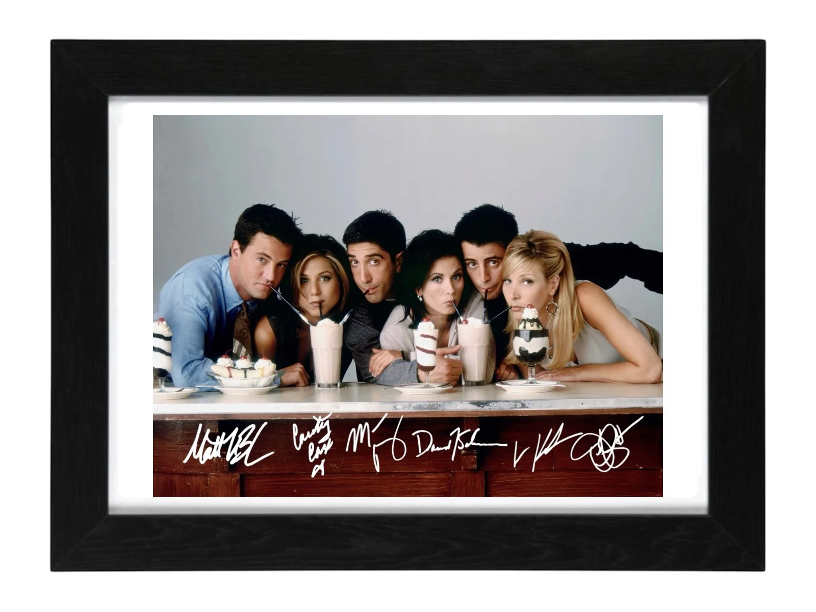 Friends Cast Multi Signed Autograph PHOTO Pre Print 6x4/A4/ Framed / Friends, изображение 2
