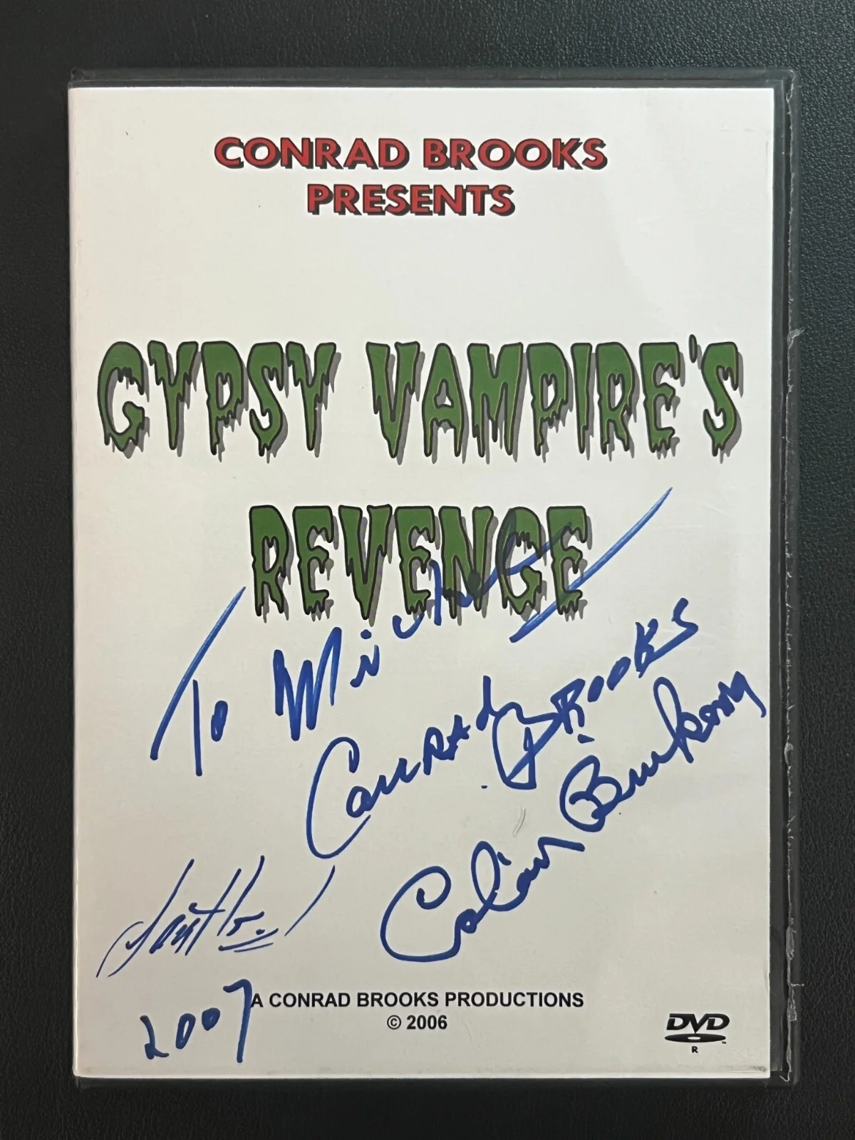 Conrad Brooks, Calvin Buikema — Conrad Brooks & Calvin Buikema Signed DVD JSA AUTOS Film Director Horror w/COA!, изображение 2