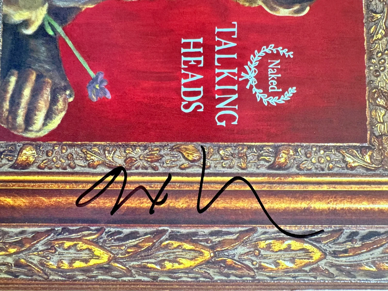 David Byrne Jerry Harrison Autographed LP "Naked" Talking Heads Beckett COA, image 3