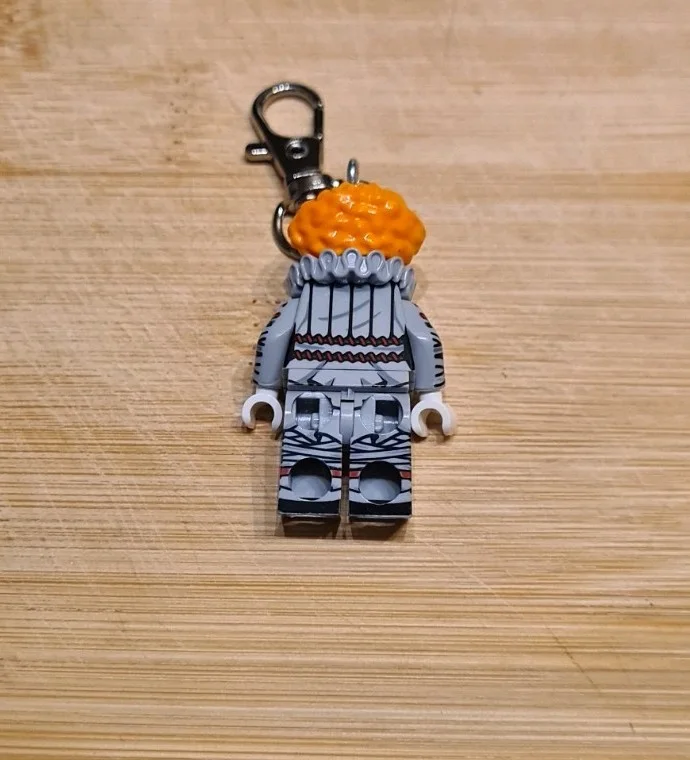 LEGO CUSTOM IT HORROR MOVIE PENNYWISE CLOWN MINIFIGURE KEYCHAIN KEYRING, изображение 2