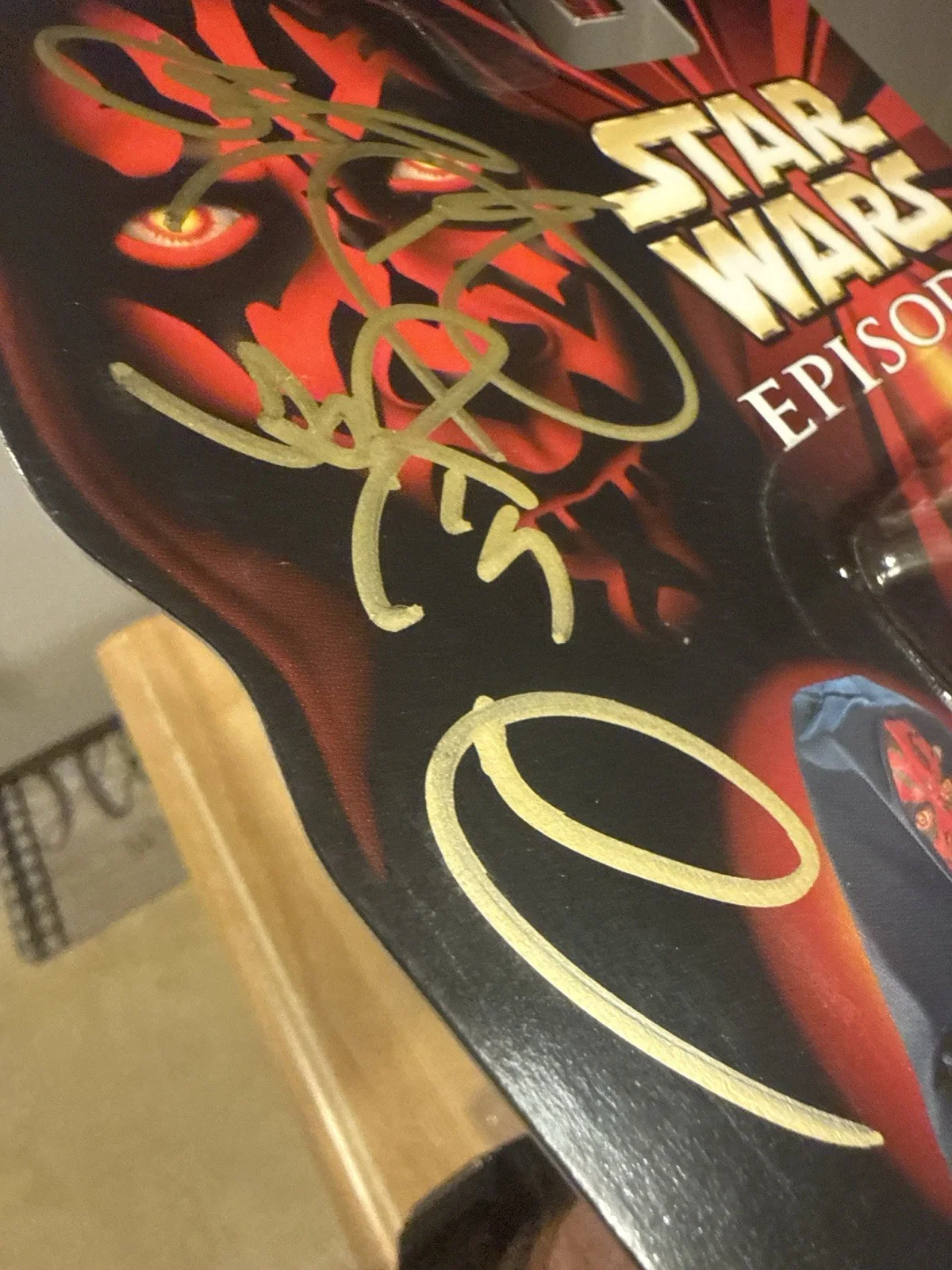 Star Wars Episode I Darth Maul Figure Signed on Bubble Ray Park Sealed CommTech, image 5