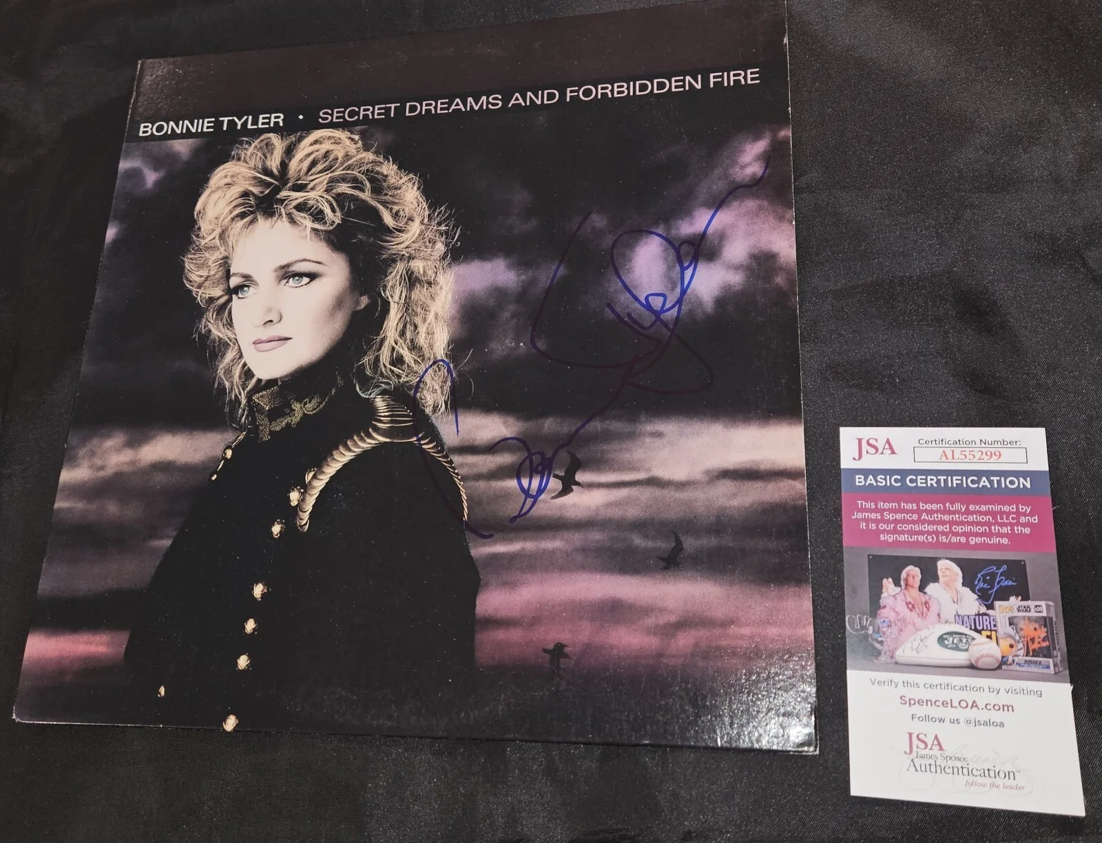 BONNIE TYLER & MEAT LOAF SIGNED LP RECORD LOT JSA COA CERT JIM STEINMAN 1986, изображение 2