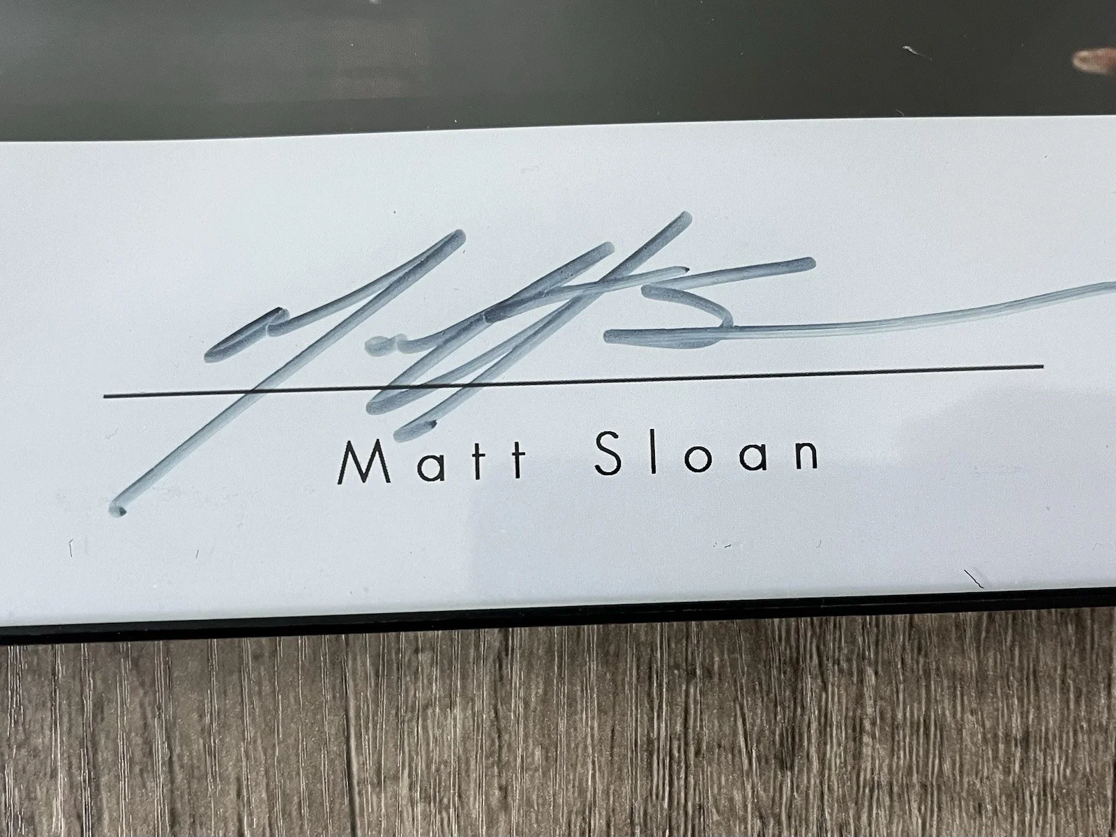 Matt Sloan — Matt Sloan autograph - 14" x 11" Star Wars Celebrity Autograph Series, image 2