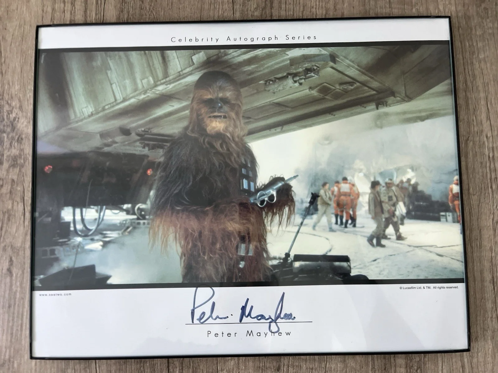 Peter Mayhew — Peter Mayhew autograph - 14" x 11" Star Wars Celebrity Autograph Series