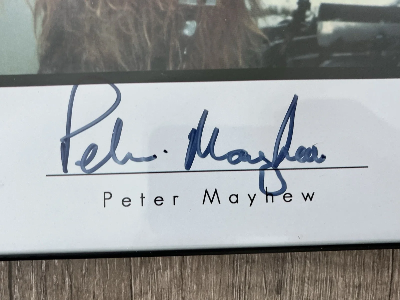 Peter Mayhew — Peter Mayhew autograph - 14" x 11" Star Wars Celebrity Autograph Series, изображение 2