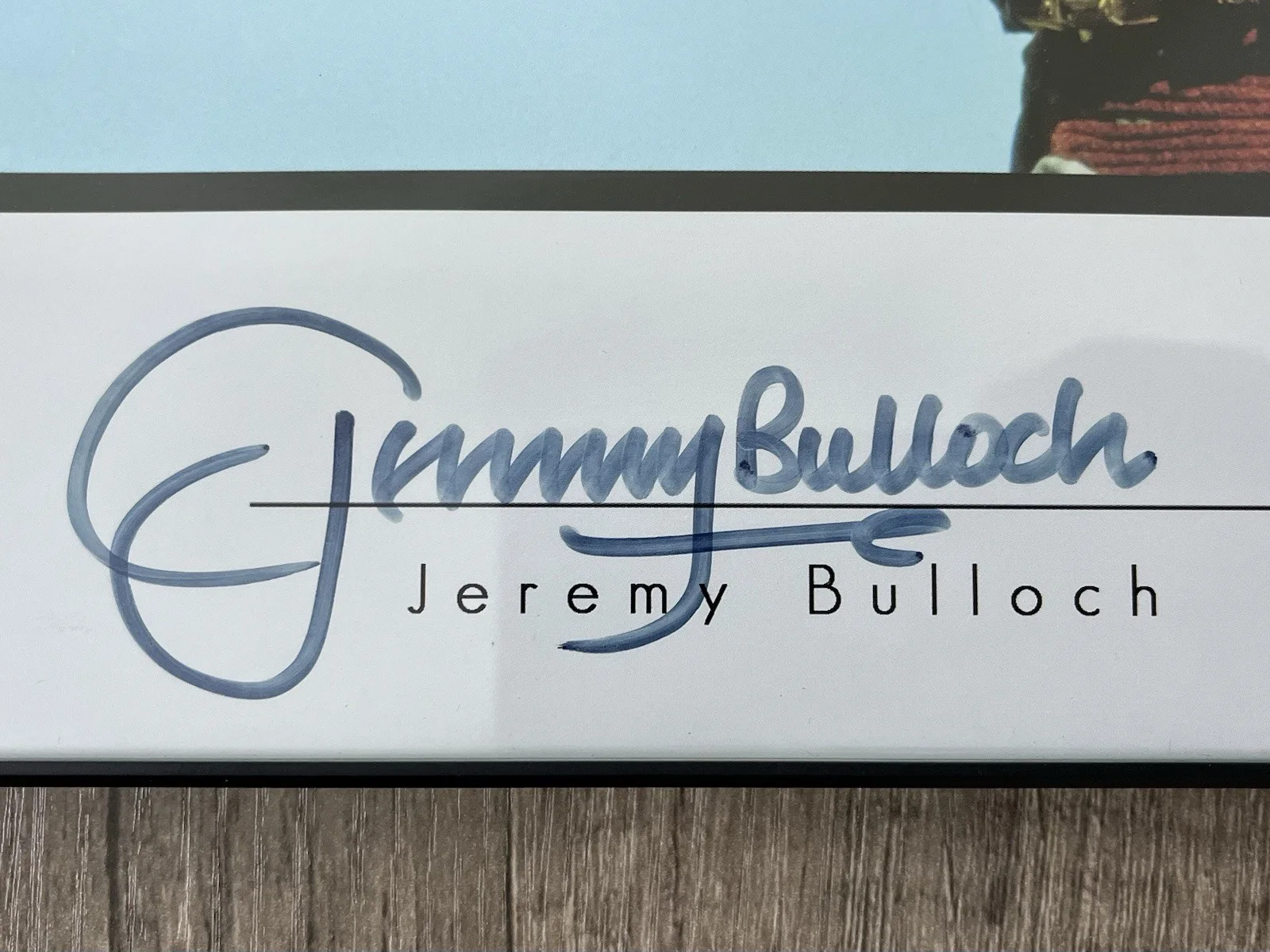 Jeremy Bulloch — Jeremy Bulloch autograph - 14" x 11" Star Wars Celebrity Autograph Series, изображение 2