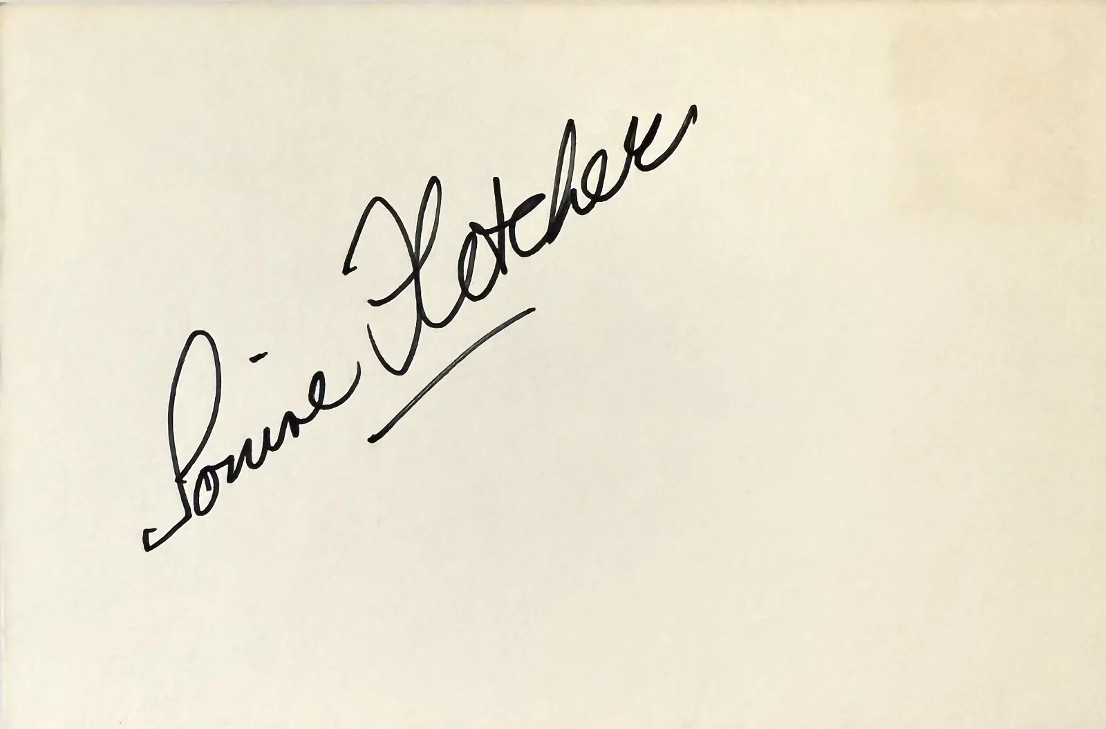 Louise Fletcher — LOUISE FLETCHER Signed Autographed 4x6 INDEX CARD Invaders from Mars BRAINSTORM