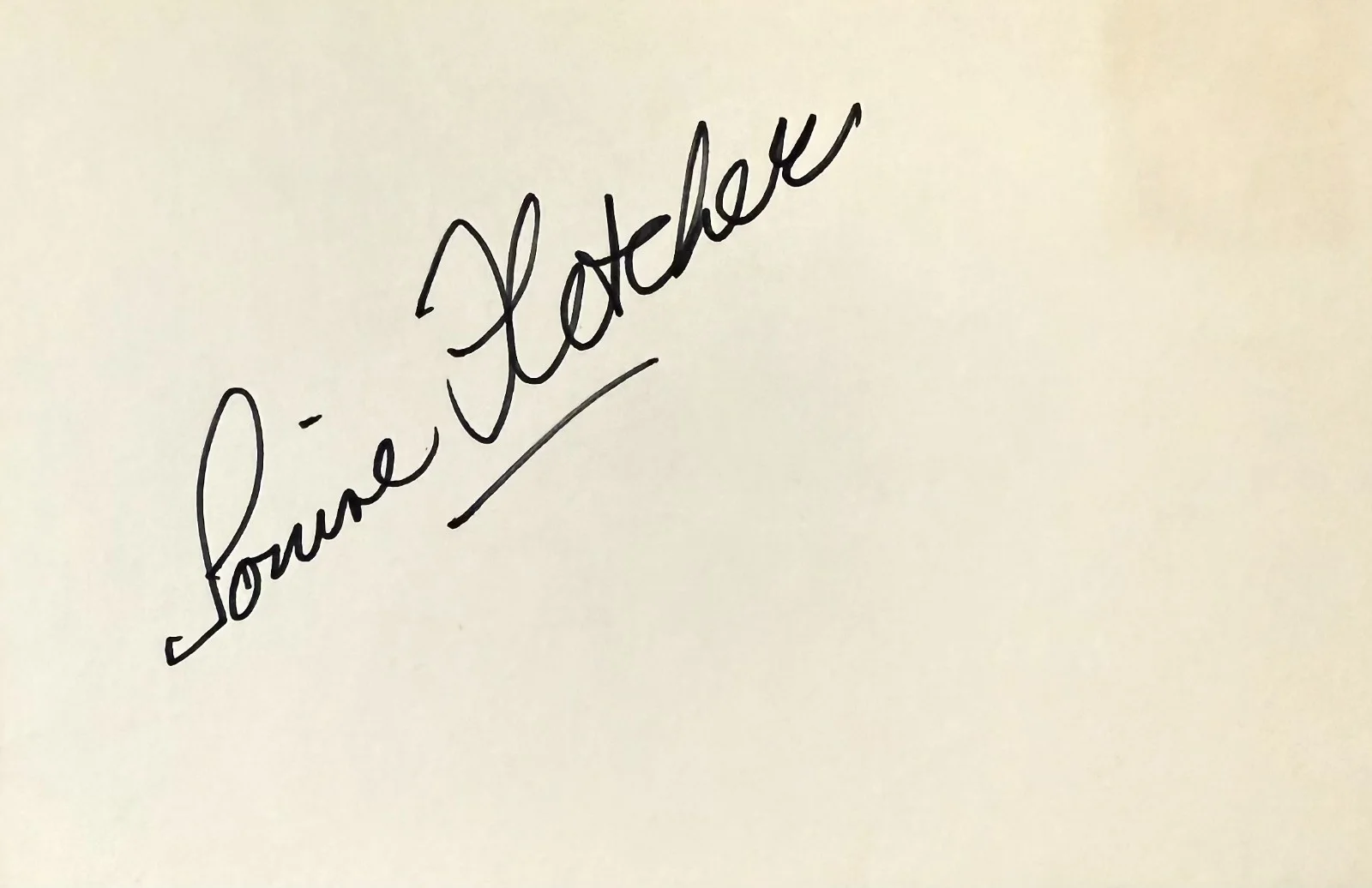 Louise Fletcher — LOUISE FLETCHER Signed Autographed 4x6 INDEX CARD Invaders from Mars BRAINSTORM, изображение 3