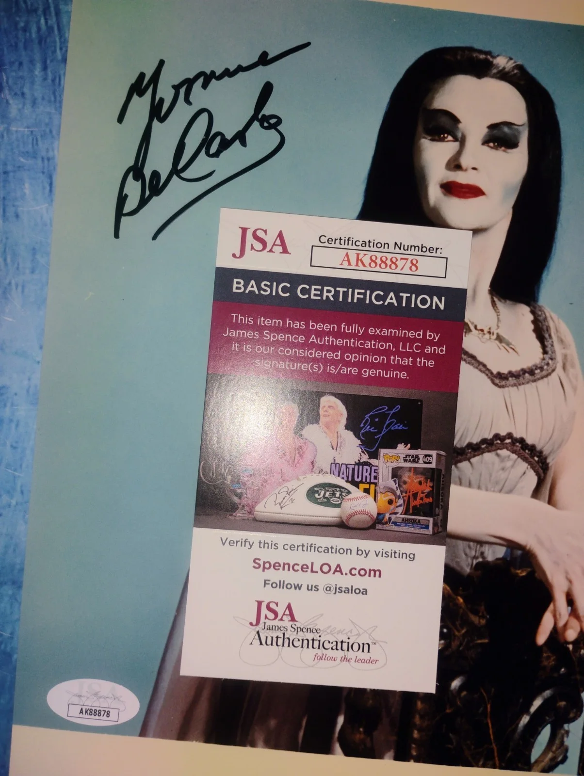Yvonne De Carlo Hand Signed Photo JSA COA The Munsters NO US TARRIFS, image 4