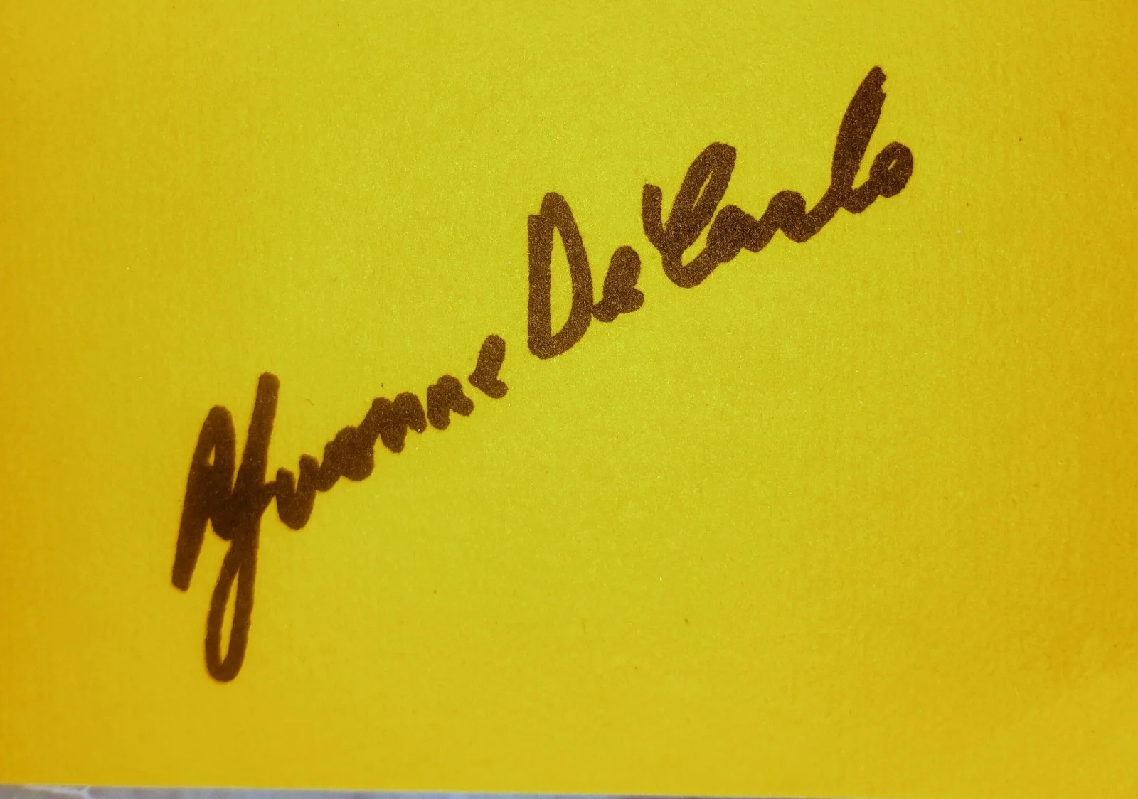 Yvonne DeCarlo Hand Signed Autograph 3x5 Index Card COA - NO US TARIFFS, image 3