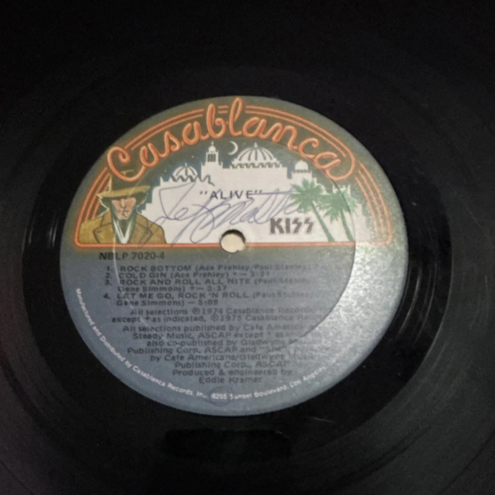 KISS Alive! Casablanca Signed Vinyl LP Original Autographed Record, изображение 2