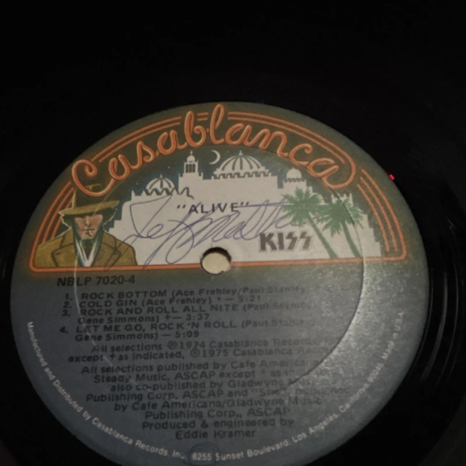 KISS Alive! Casablanca Signed Vinyl LP Original Autographed Record, изображение 3