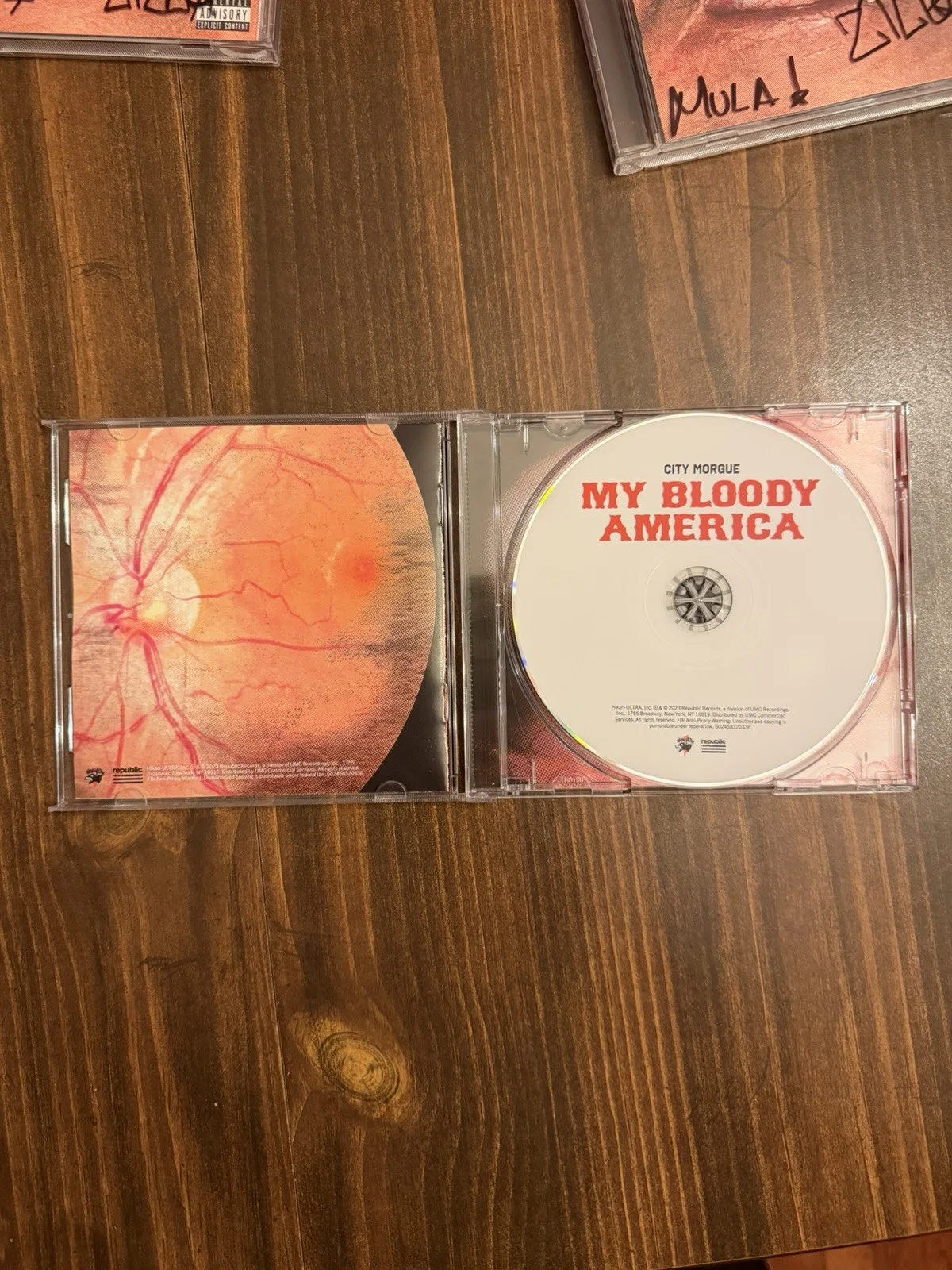 City Morgue "My Bloody America" CD & AUTOGRAPHED CASE (Only 1), image 2
