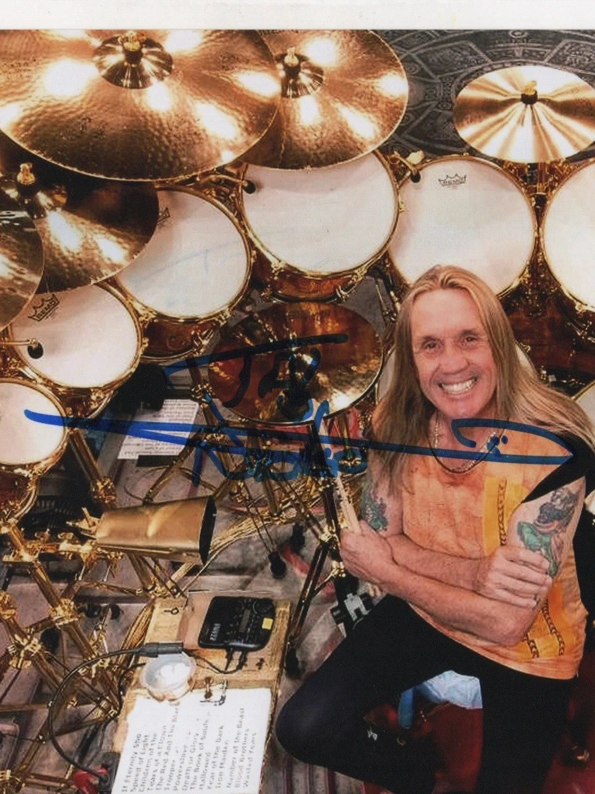 Nicko McBrain — Nicko McBrain signed autograph 8x10 Photo No COA Pass BAS PSA JSA Iron Maiden*IR, image 2