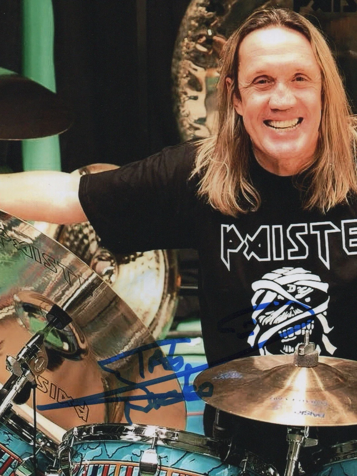 Nicko McBrain — Nicko McBrain signed autograph 8x10 Photo No COA Pass BAS PSA JSA Iron Maiden*IR, image 2