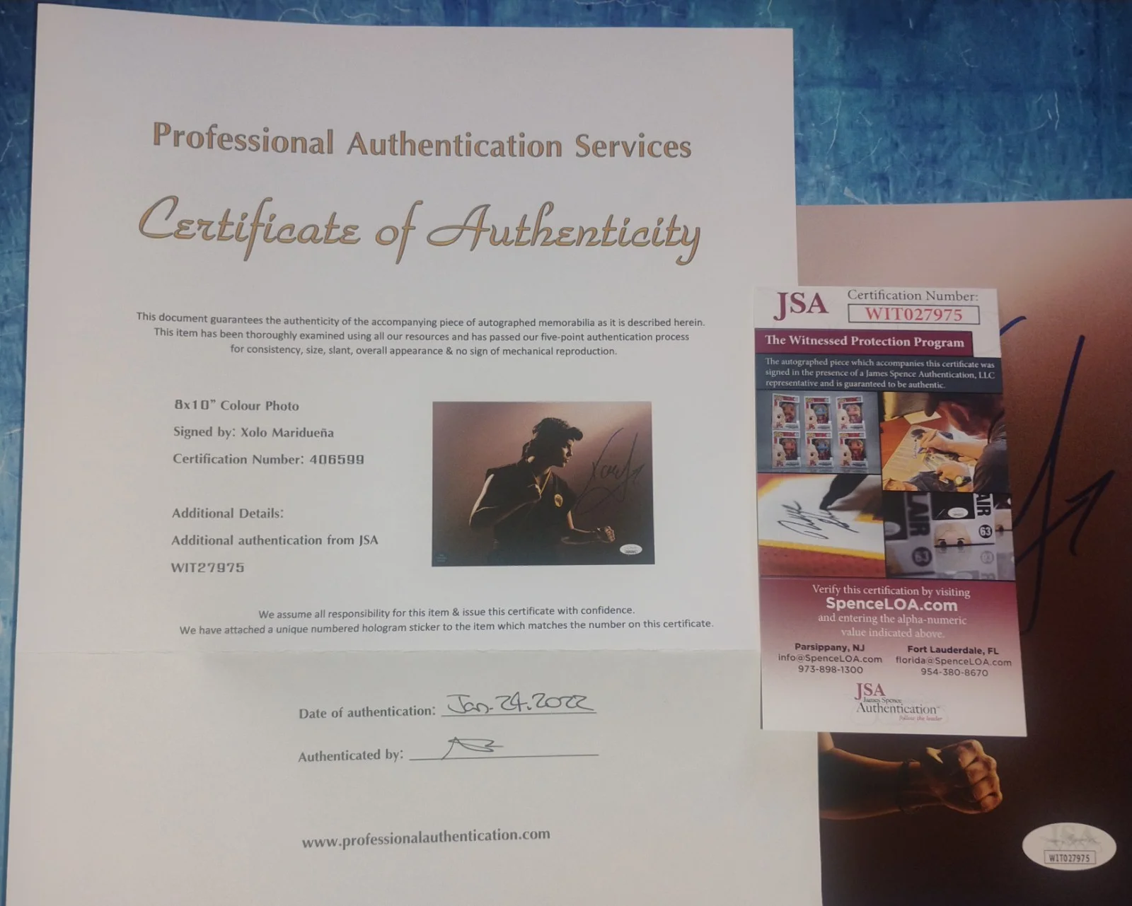 Xolo Mariduena Hand Signed Autograph 8x10 Photo JSA COA Cobra Kai NO US TARIFFS, изображение 4