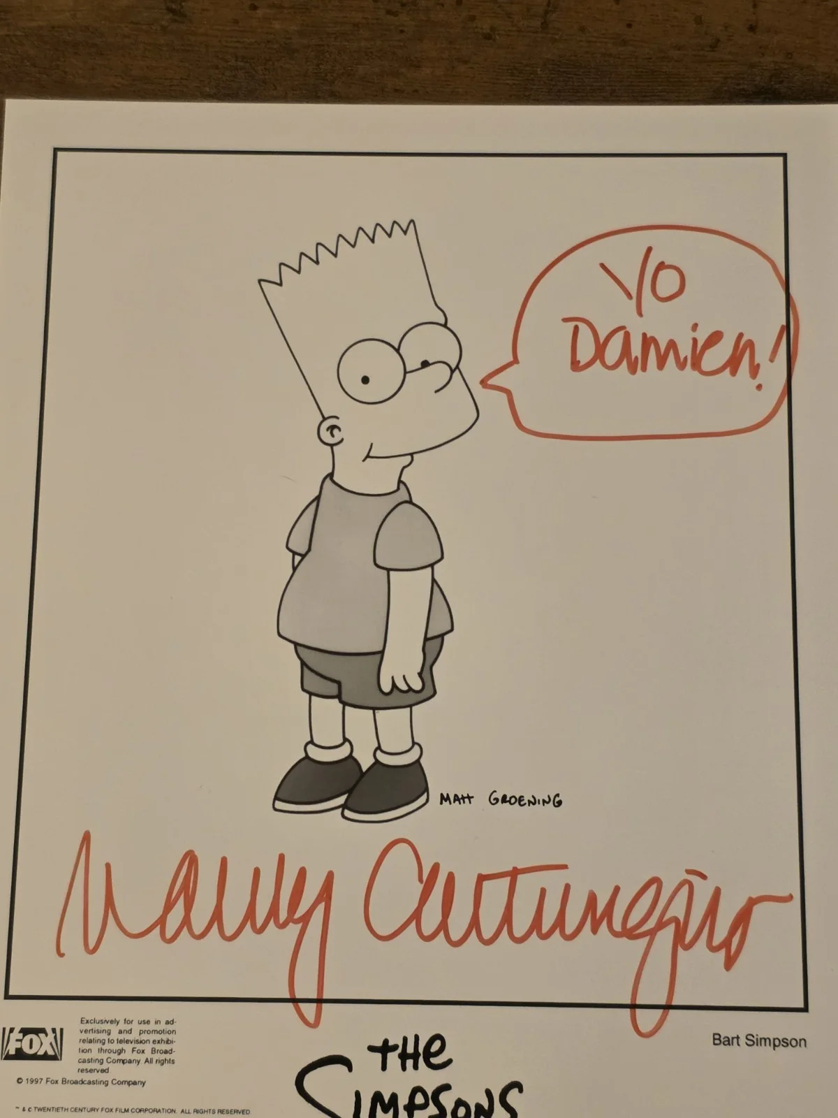 Nancy Cartwright Bart Simpson Signed Autograph 8x10 Photo The Simpsons, image 2
