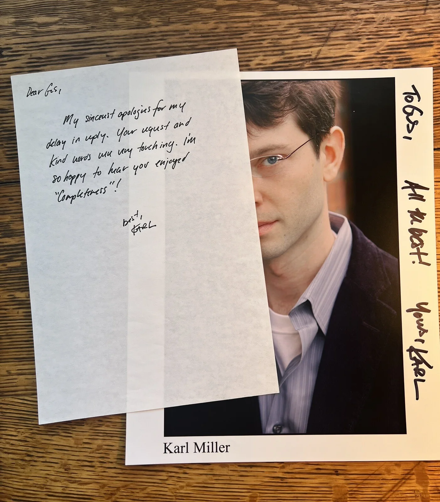 Karl Miller Signed Autographed 8x10 Photo - Actor - The Black List., image 2
