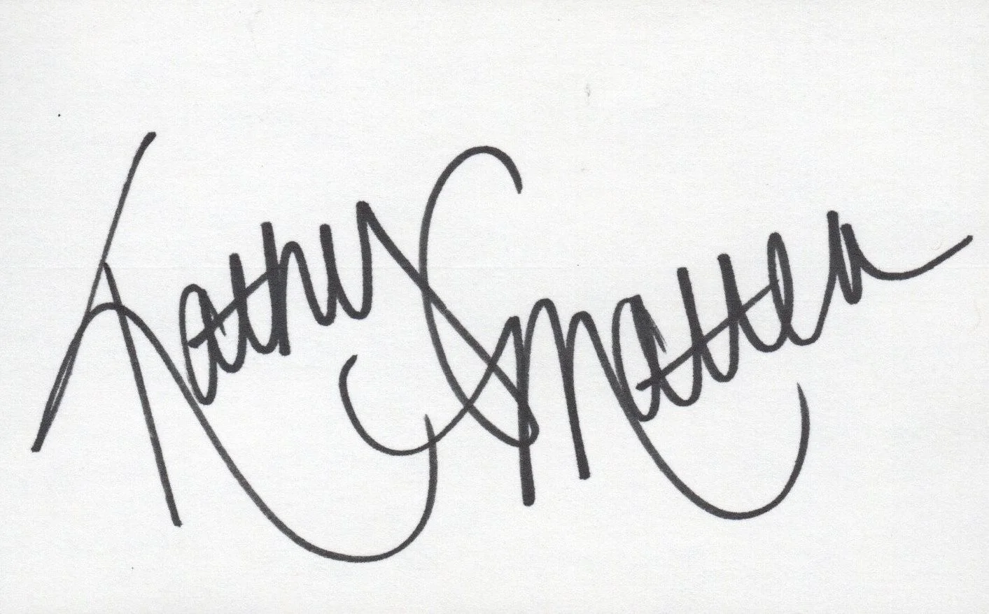 KATHY MATTEA Autograph 1990s Signed 3X5 Index Card w/ COA, image 2