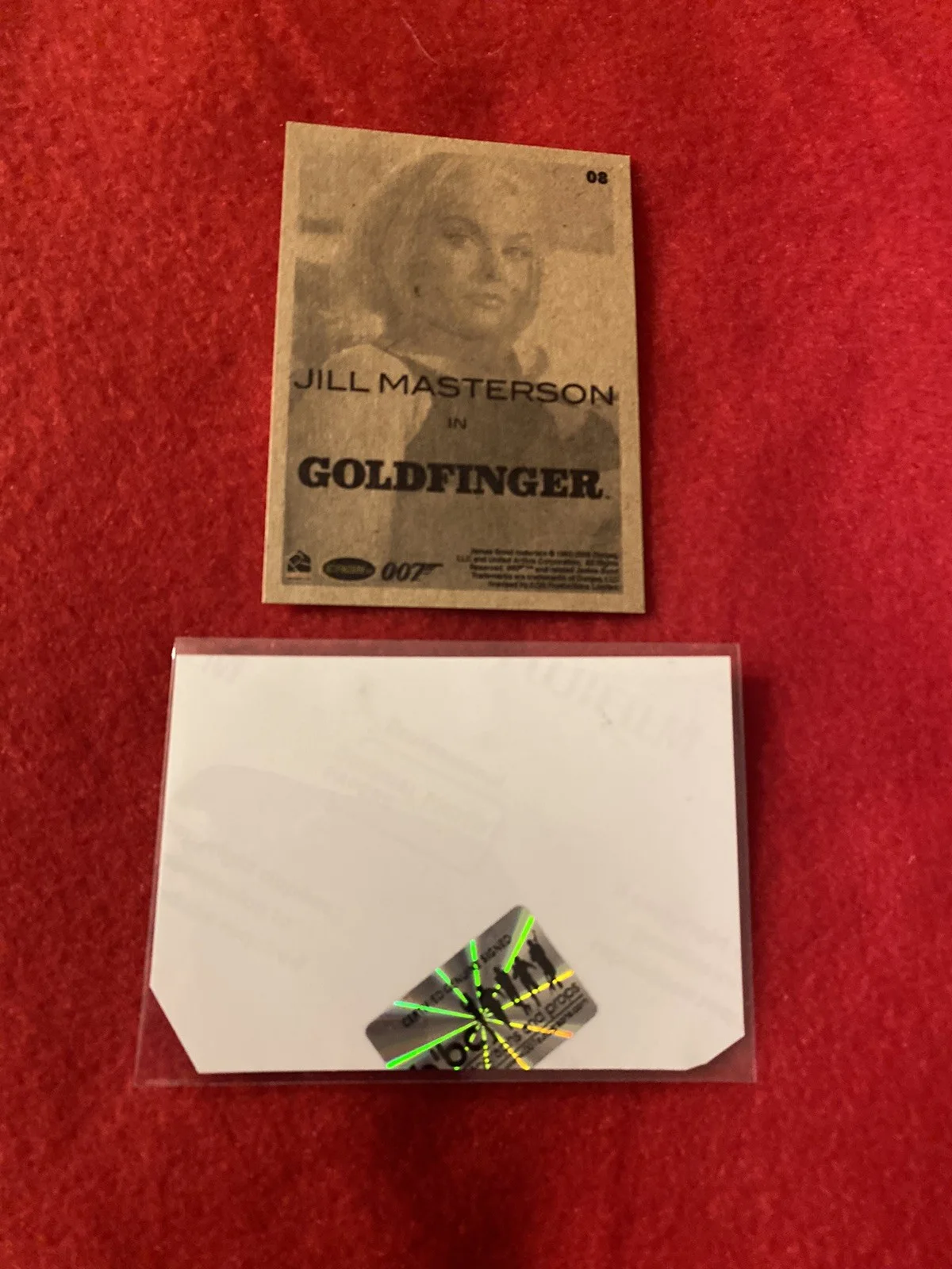 James Bond Autograph Shirley Eaton “Goldfinger” + Collector Card, image 2