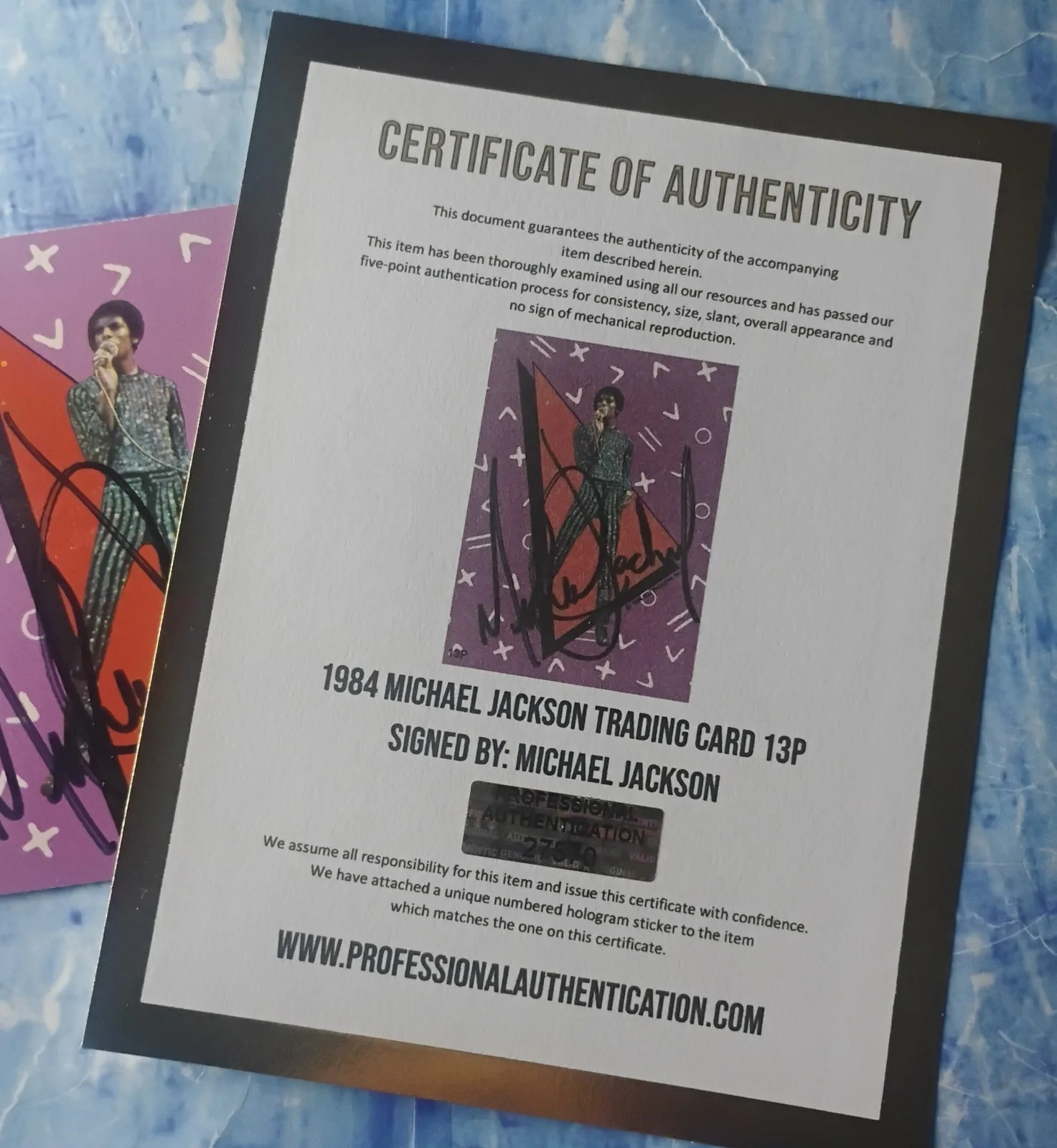 Michael Jackson Hand Signed Autograph Trading Card COA - NO US TARIFFS, image 5
