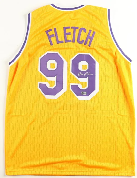 Chevy Chase / Irwin Fletch Fletcher — Chevy Chase Signed Fletch Los Angeles Lakers Jersey-COA (Beckett) 1985 Hit Movie