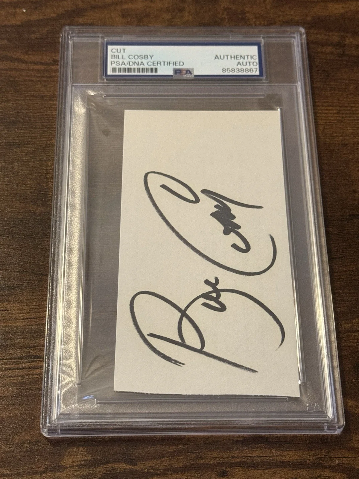 Bill Cosby Autographed Cut Signature PSA Slabbed Cosby Show Comedian Signed Auto, image 3