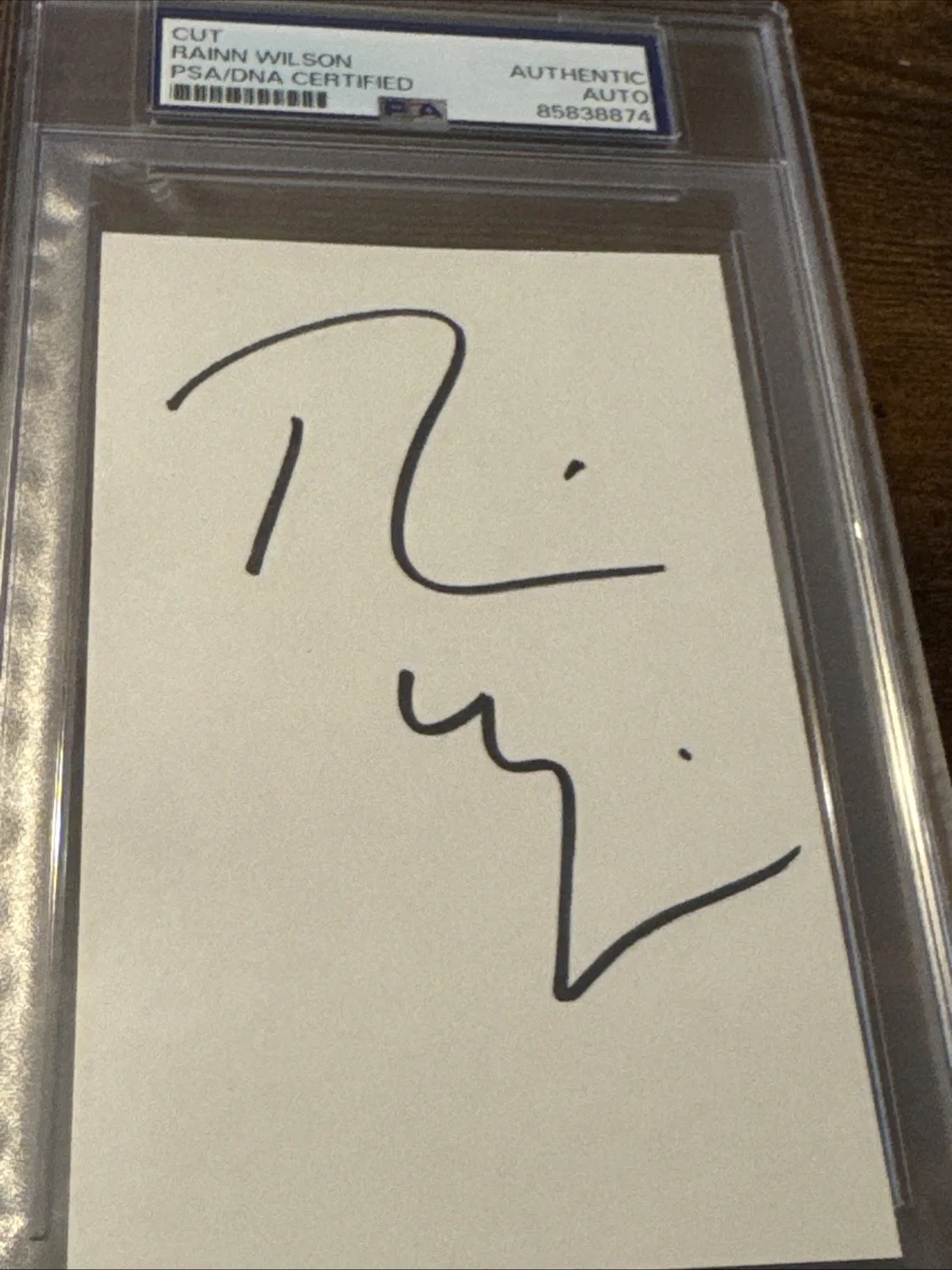 Rainn Wilson Autographed Cut Signature PSA Slabbed The Office Dwight Signed, image 2