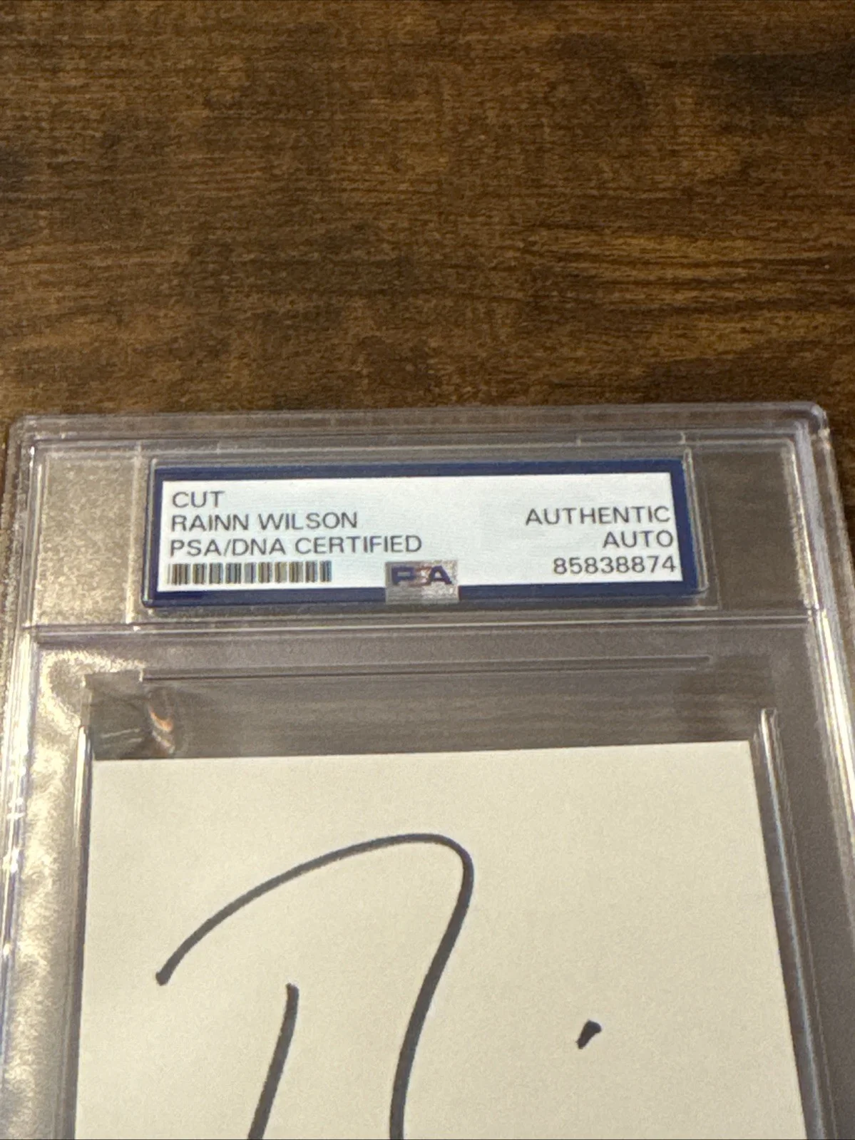 Rainn Wilson Autographed Cut Signature PSA Slabbed The Office Dwight Signed, image 3