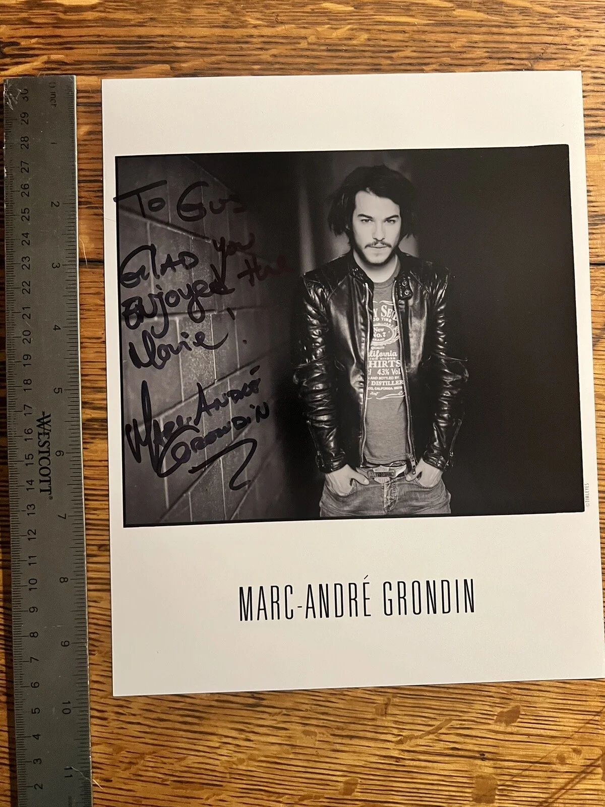 Marc Andre Grondin Canadian Actor Goon Movie Autographed Signed 8x10 Photo., изображение 5
