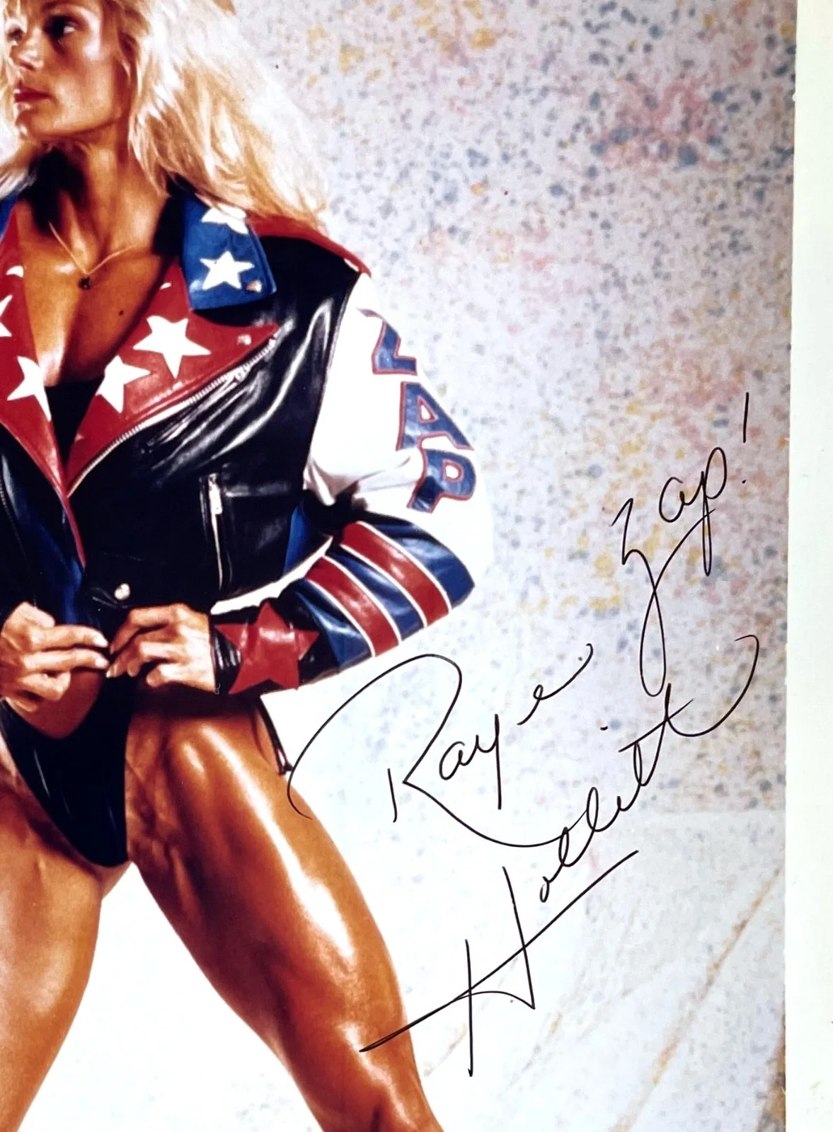 Raye Hollitt — Raye 'ZAP' Hollitt -'American Gladiators, Bodybuilder', Autographed Color Photo, изображение 2