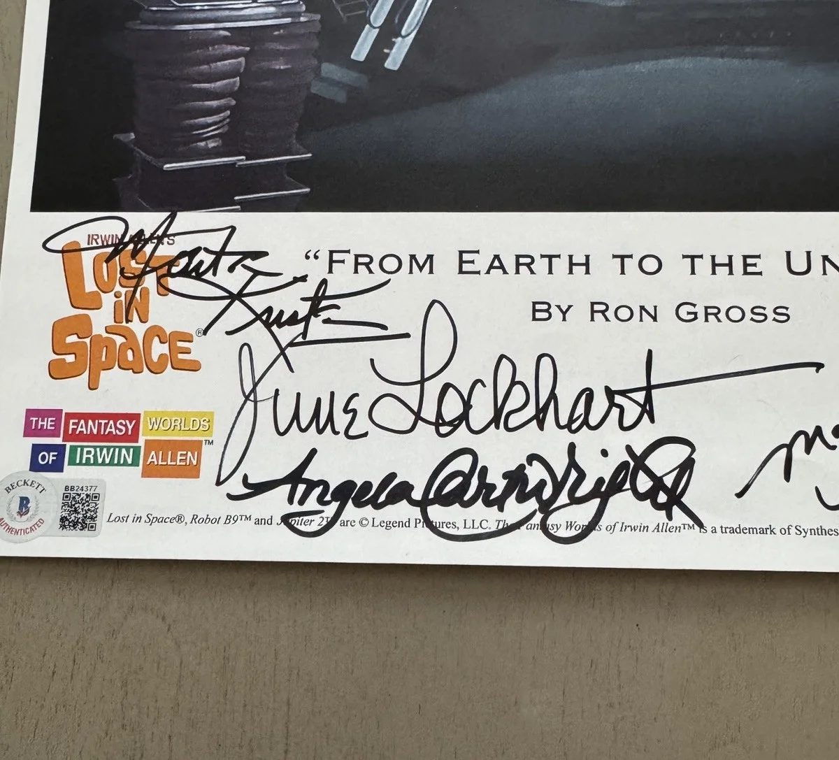 Bill Mumy, Angela Cartwright, Marta Kristen, June Lockhart — Lost In Space Cast Signed Ron Gross Art Print Ltd 127/500 June Lockhart Goddard, изображение 3