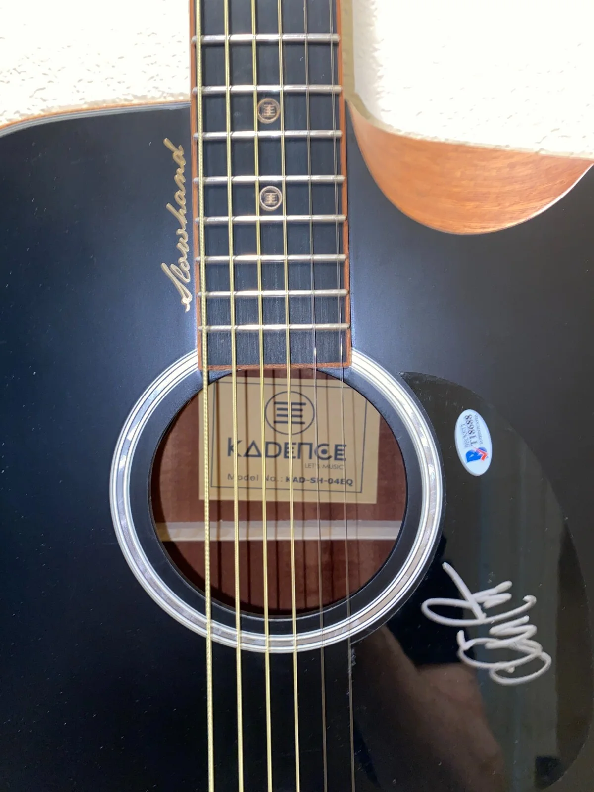 CHRIS PRATT - GUARDIANS OF THE GALAXY — CHRIS PRATT BECKETT CERTIFIED AUTOGRAPH 1/1 CUSTOM ACOU/ELEC DEMI CUT GUITAR, image 5