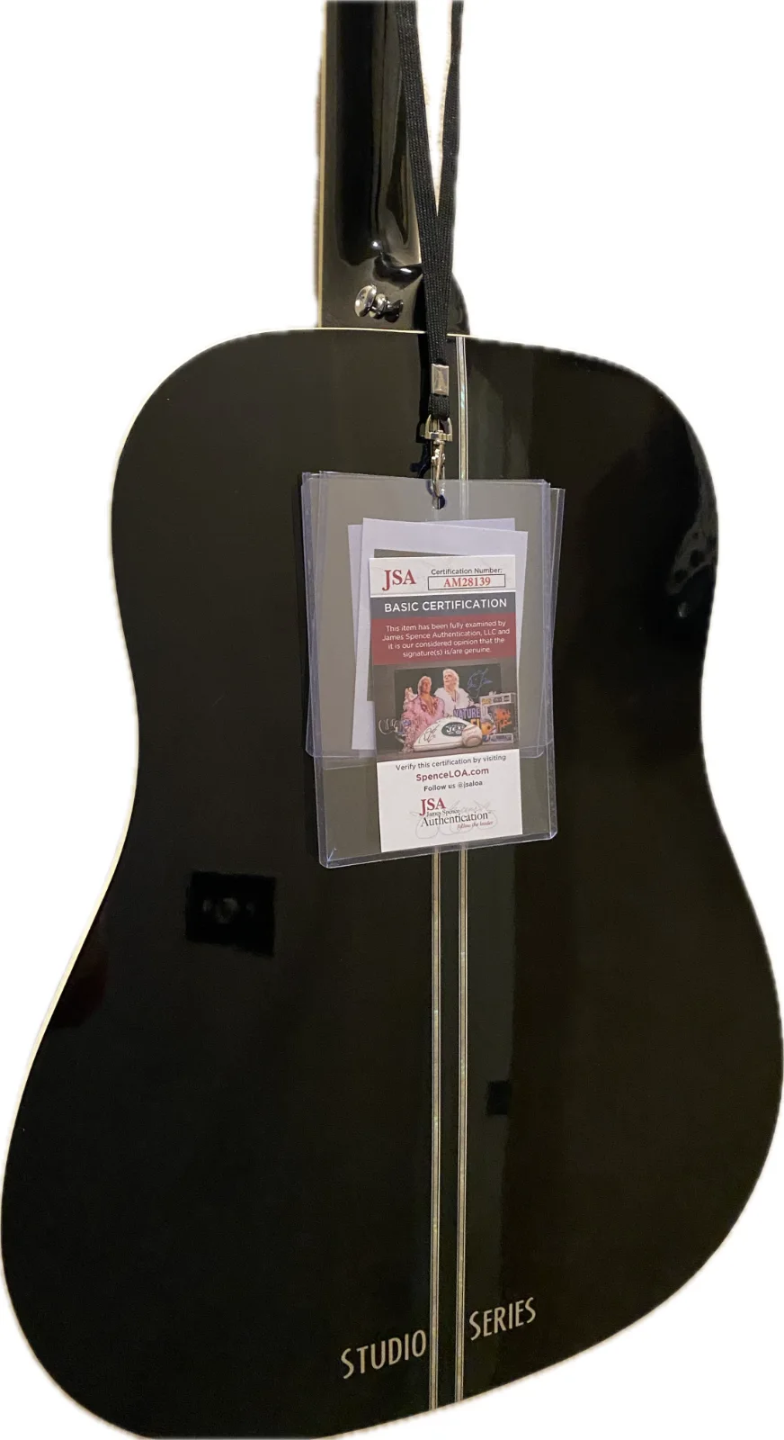 ERIC JOHNSON — ERIC JOHNSON JSA CERT HAND SIGNED AUTOGRAPH ACOUS / ELEC GLOSS BURGUNDY, image 2