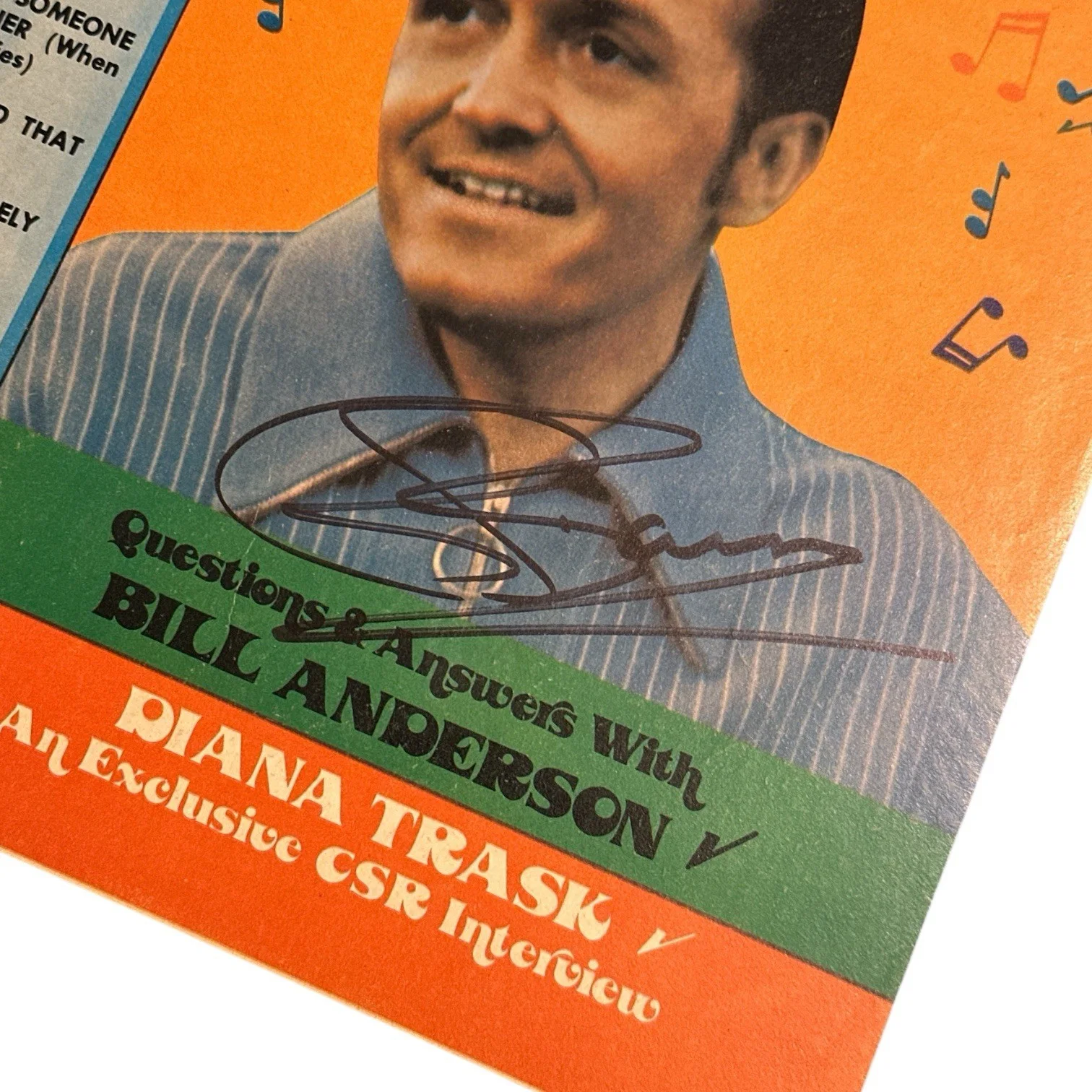Bill Anderson 1973 Signed Autograph Country Song Roundup Magazine! Songwriter!, изображение 2