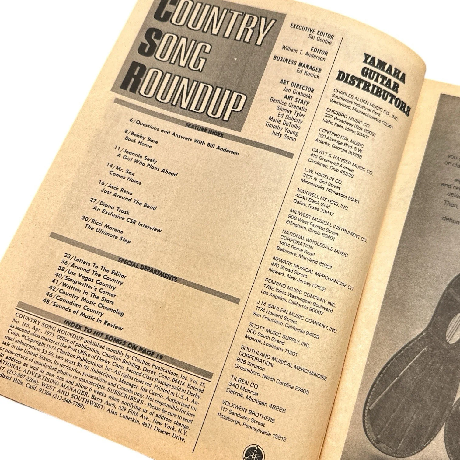 Bill Anderson 1973 Signed Autograph Country Song Roundup Magazine! Songwriter!, изображение 4