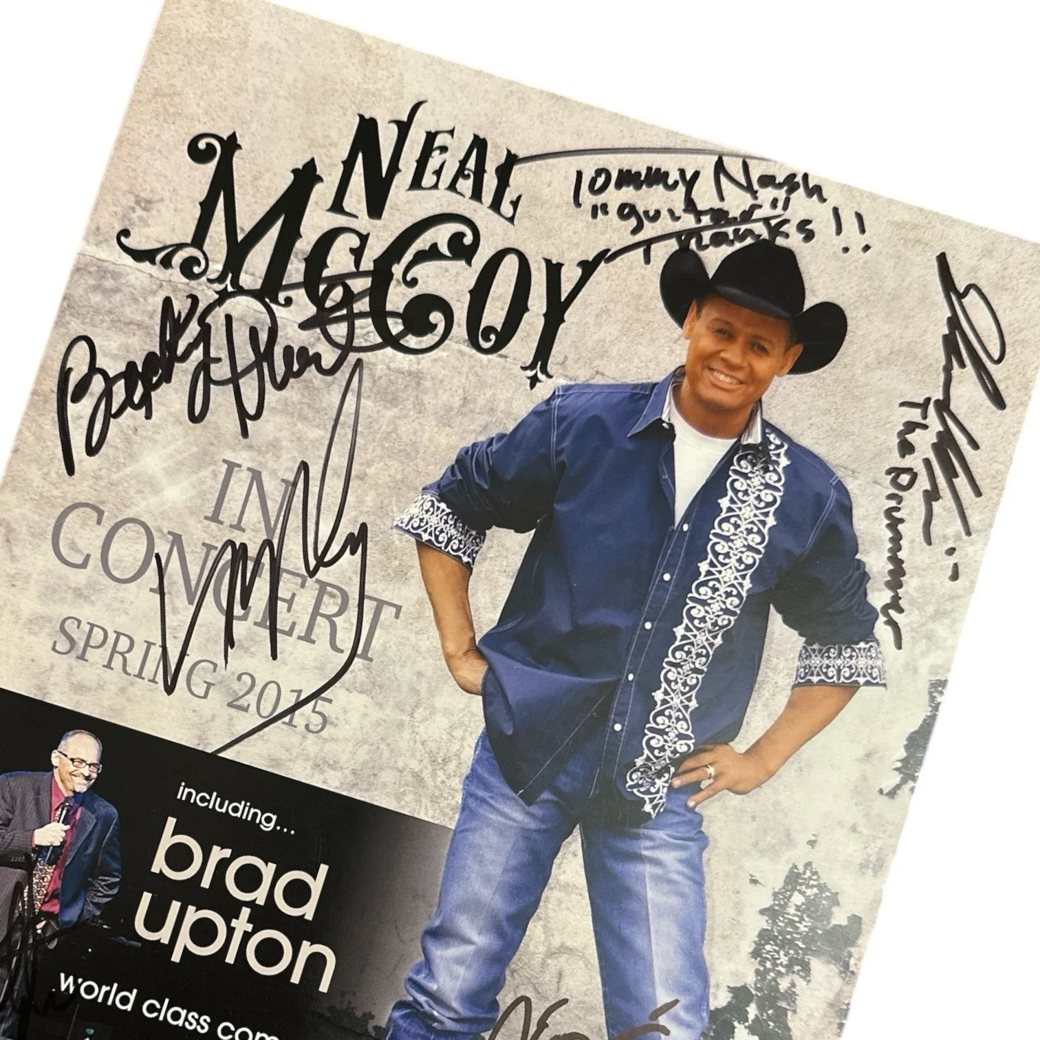 Neal McCoy Autograph Event Music Program/Magazine! Signed by BAND & Brad Upton!, image 2