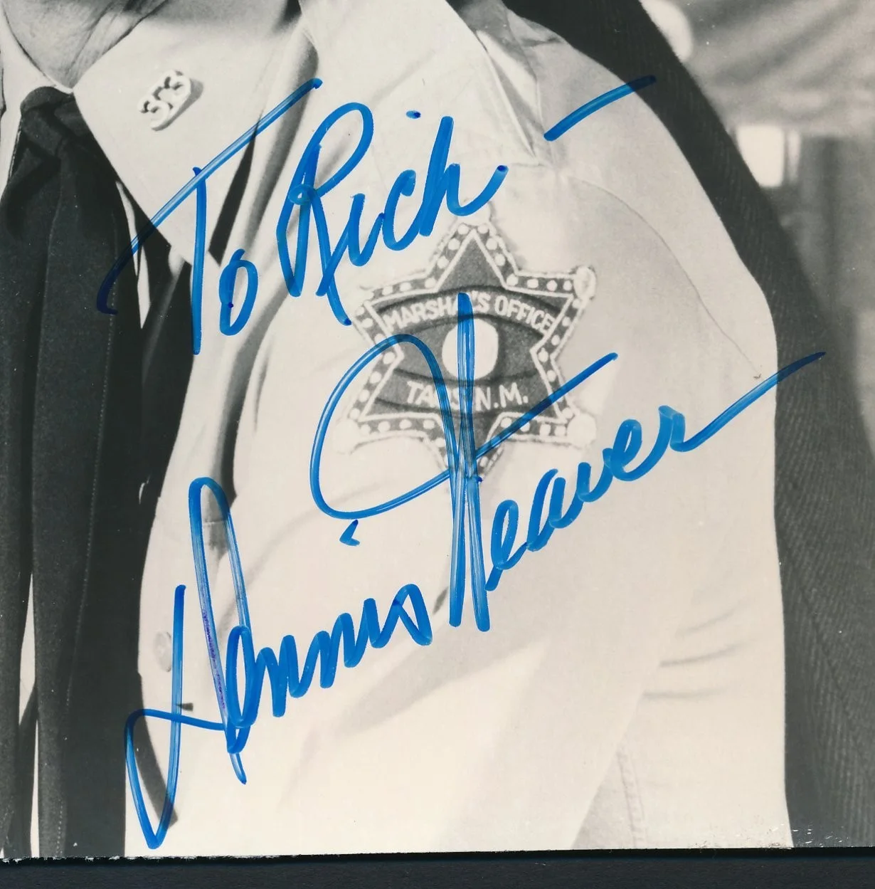 Dennis Weaver - Signed & Insc. - "McCloud" Photo - d. 2006 - Autograph, изображение 2