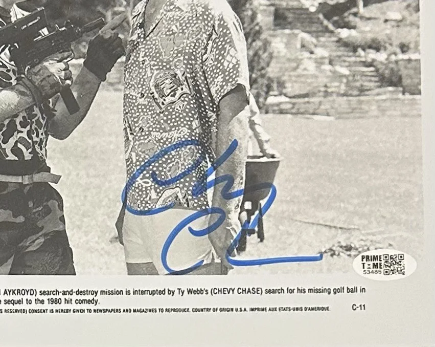Chevy Chase — CHEVY CHASE Signed AUTO Caddy Shack 2 8x10 Photo Prime Time Witnessed, image 2