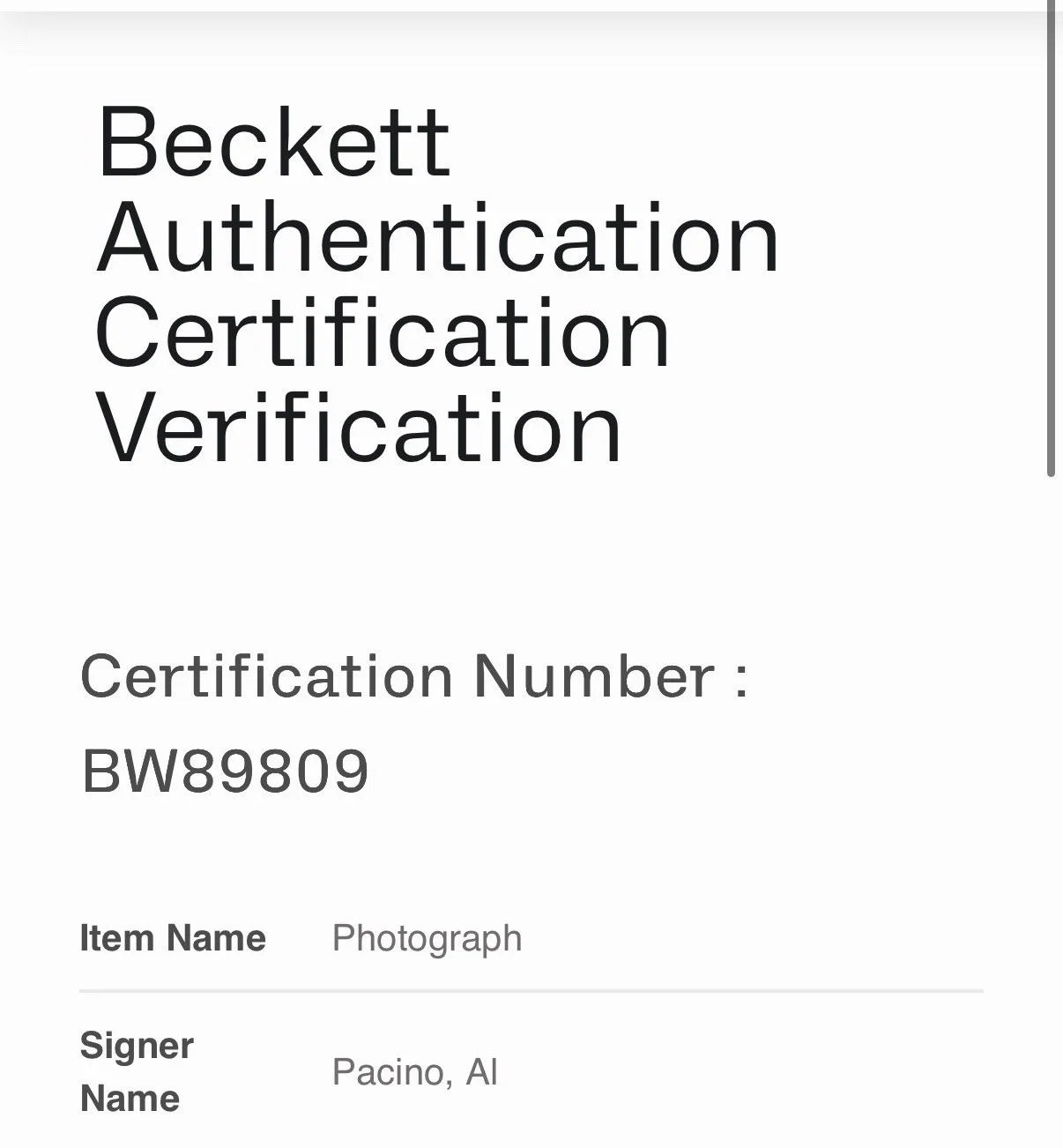 Al Pacino — Al PACINO SIGNED AUTOGRAPH 11x14 SCARFACE TONY MONTANA PHOTO BECKETT BW89809, изображение 3