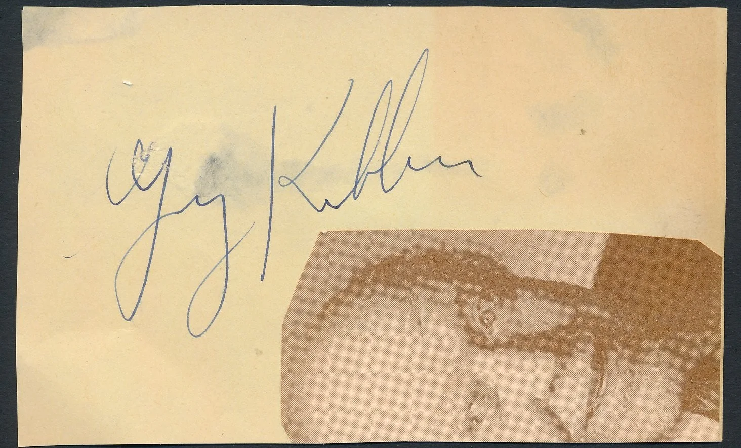 Guy Kibbee - 1940's Signed Sheet w/ Orig. 1937 Still Photo - Uncommon d. 1956, image 2