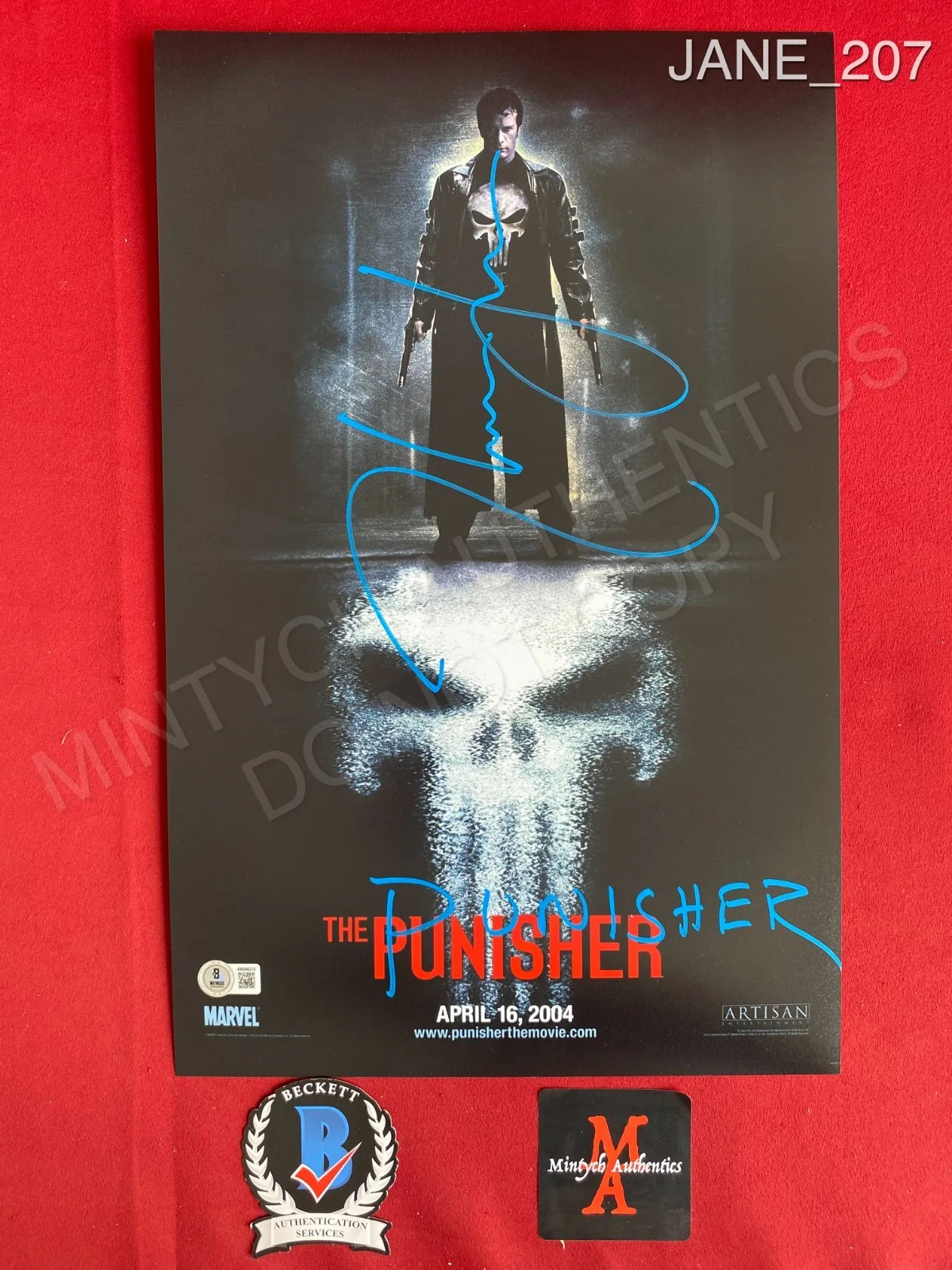 Thomas Jane — Thomas Jane autographed signed 11x17 photo The Punisher Beckett COA
