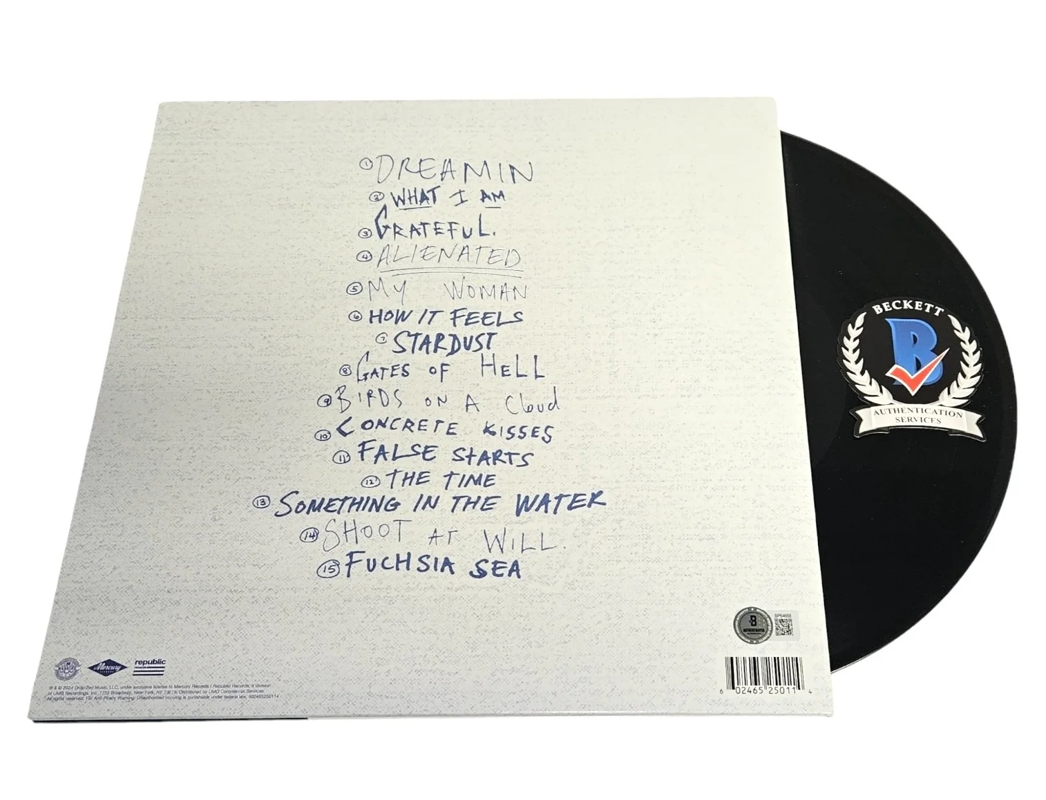 ZAYN SIGNED AUTOGRAPH ROOM UNDER THE STAIRS LP VINYL BECKETT BAS, image 2