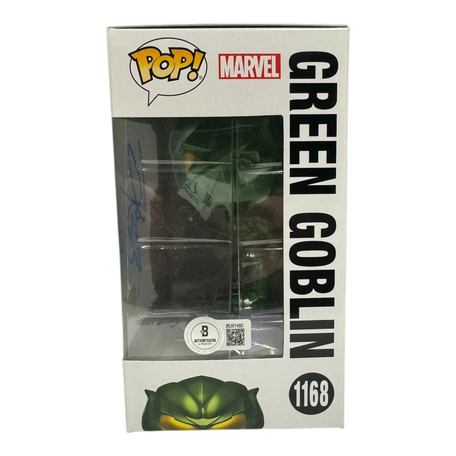 Willem Dafoe — Willem Dafoe Signed Auto Spider-Man Funko Pop 1168 Beckett BAS Green Goblin, изображение 2
