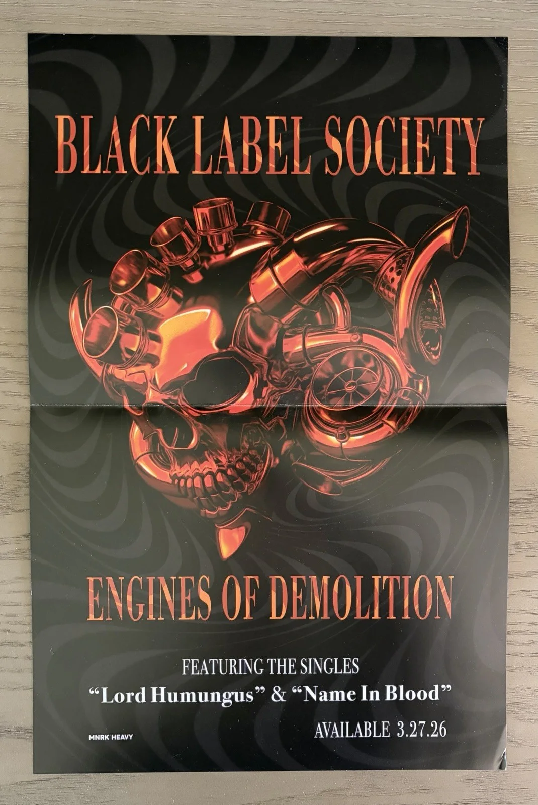 Black Label Society Engines of Demolition Promo Poster 11 X 17 BLS Zakk Wylde, изображение 2
